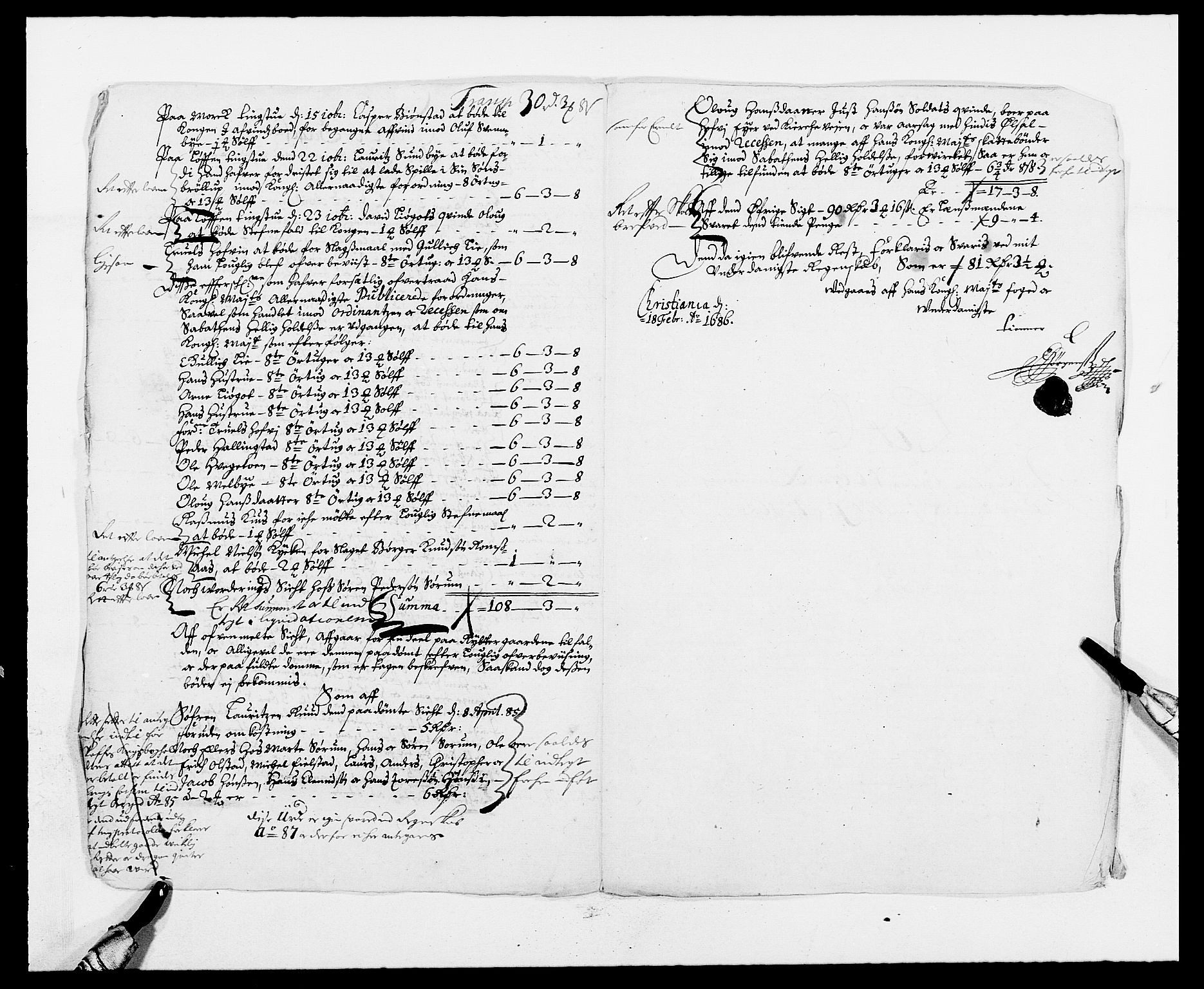 Rentekammeret inntil 1814, Reviderte regnskaper, Fogderegnskap, RA/EA-4092/R12/L0699: Fogderegnskap Øvre Romerike, 1685-1686, s. 51