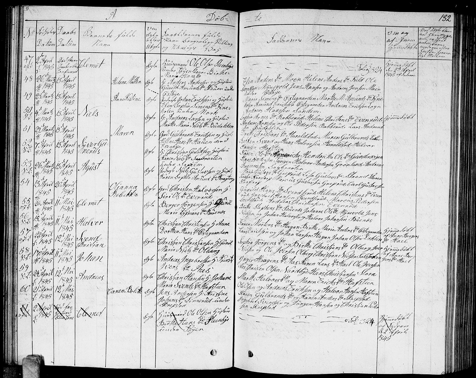Høland prestekontor Kirkebøker, SAO/A-10346a/G/Ga/L0002: Klokkerbok nr. I 2, 1827-1845, s. 132