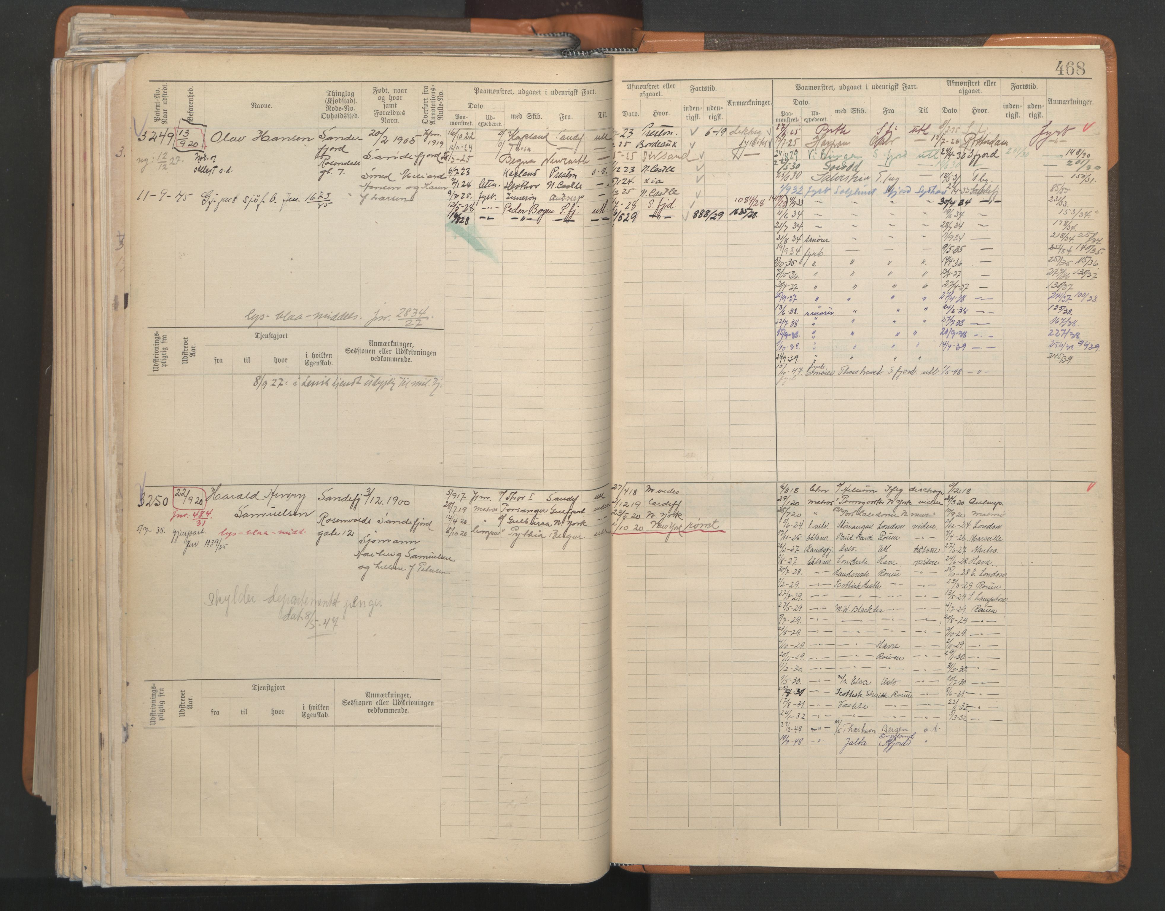 Sandefjord innrulleringskontor, AV/SAKO-A-788/F/Fb/L0009: Hovedrulle, 1897, s. 468