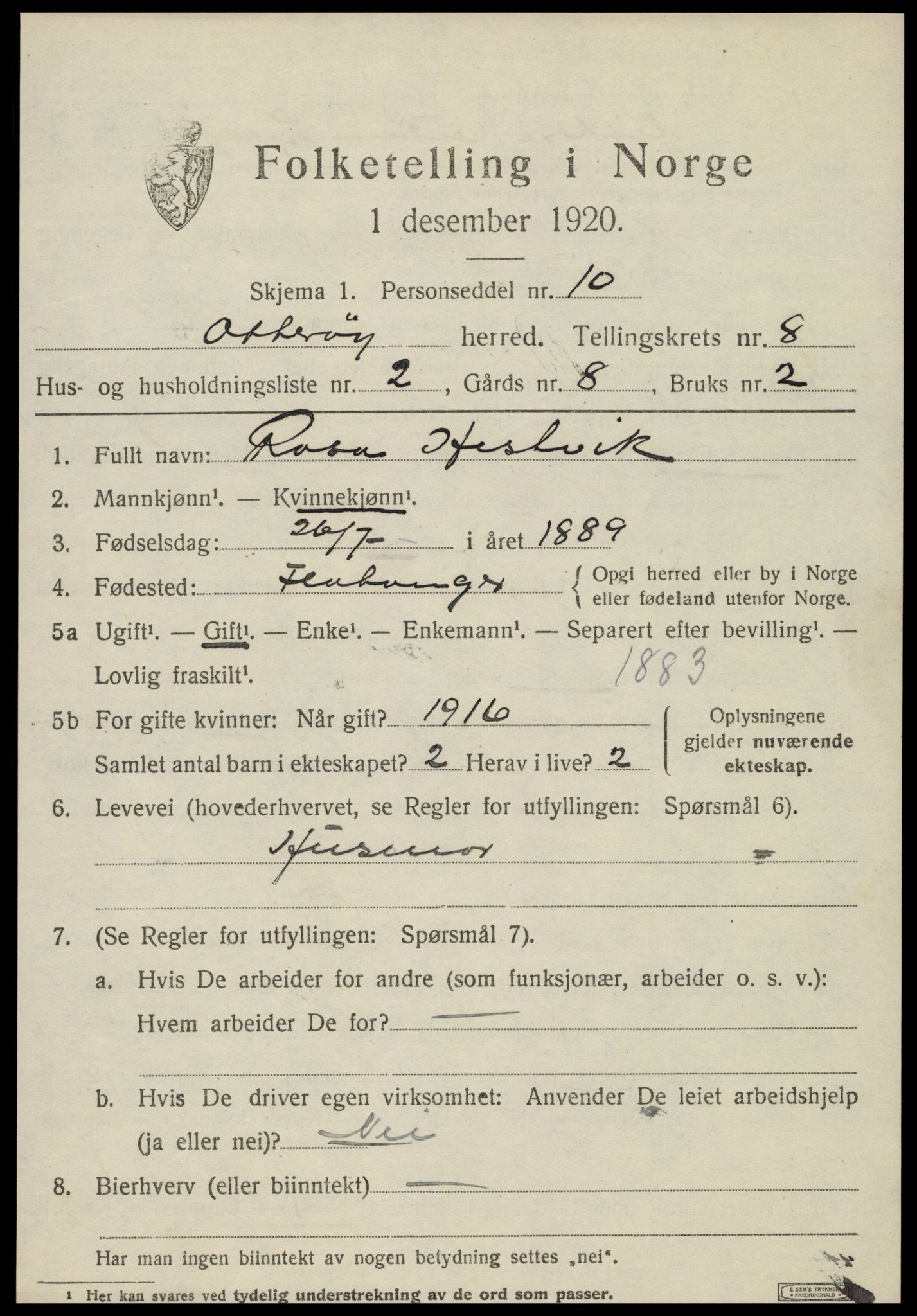 SAT, Folketelling 1920 for 1747 Otterøy herred, 1920, s. 2955