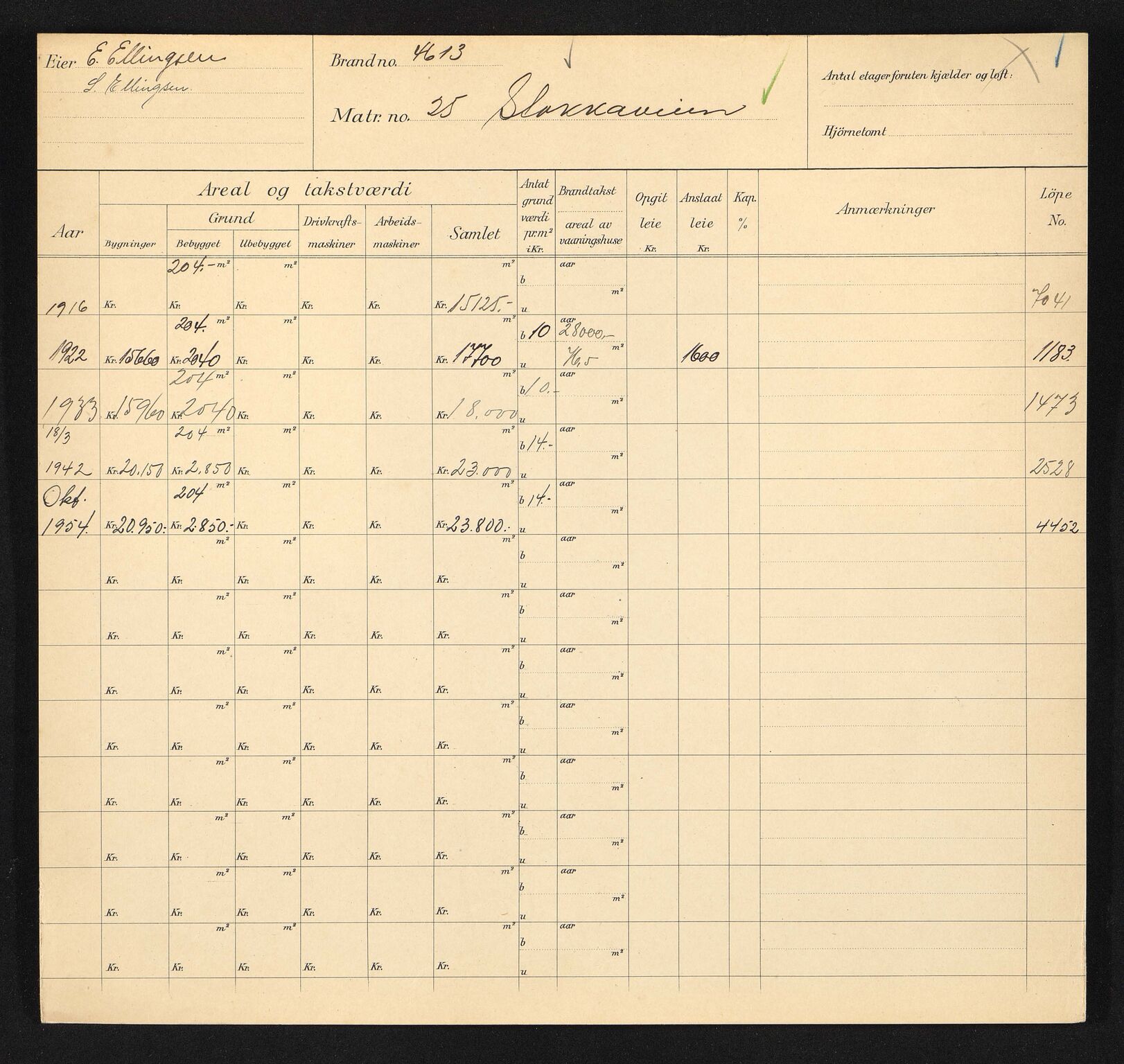 Stavanger kommune. Skattetakstvesenet, BYST/A-0440/F/Fa/Faa/L0040/0008: Skattetakstkort / Stokkaveien 8 - 61