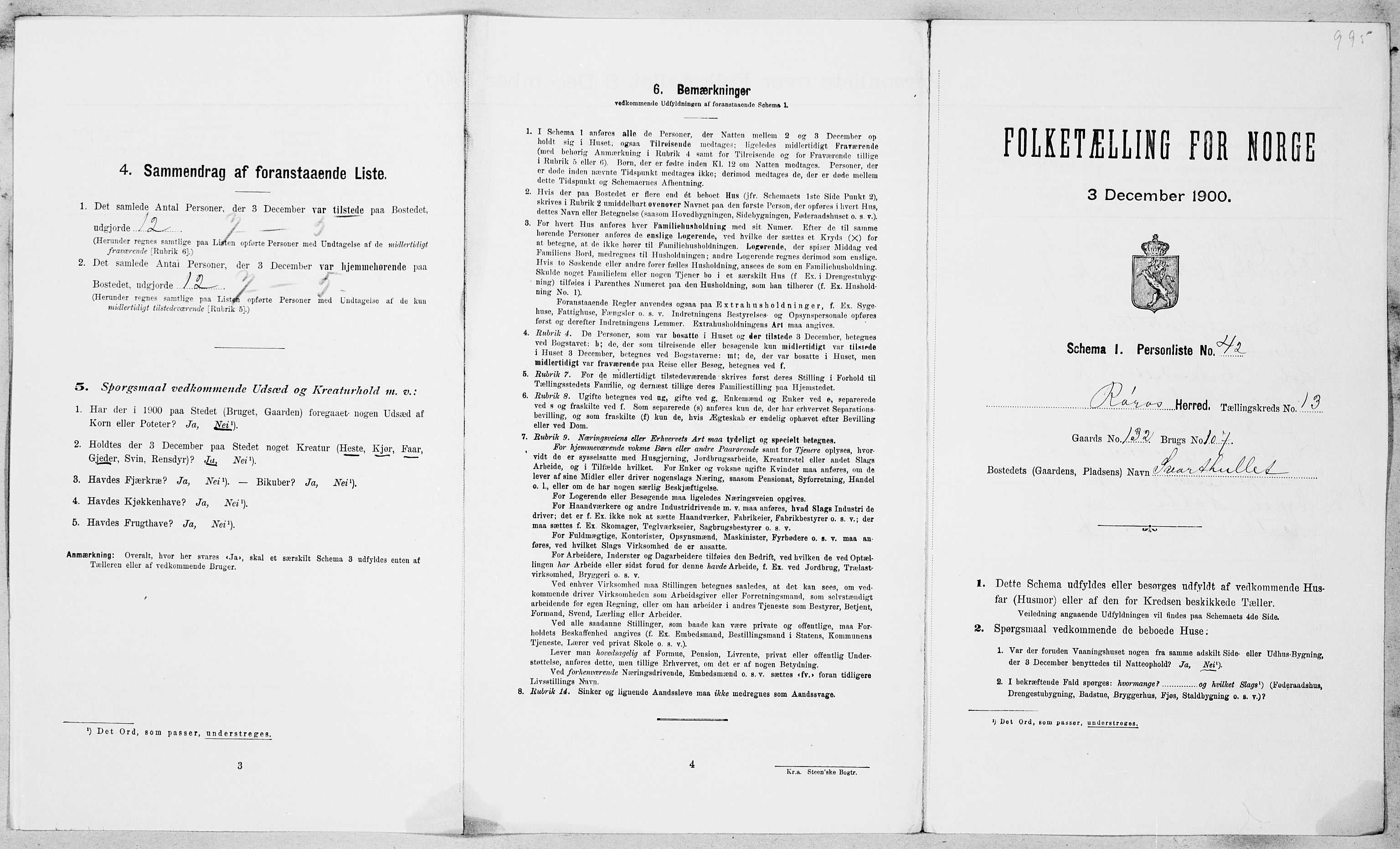 SAT, Folketelling 1900 for 1640 Røros herred, 1900, s. 1464