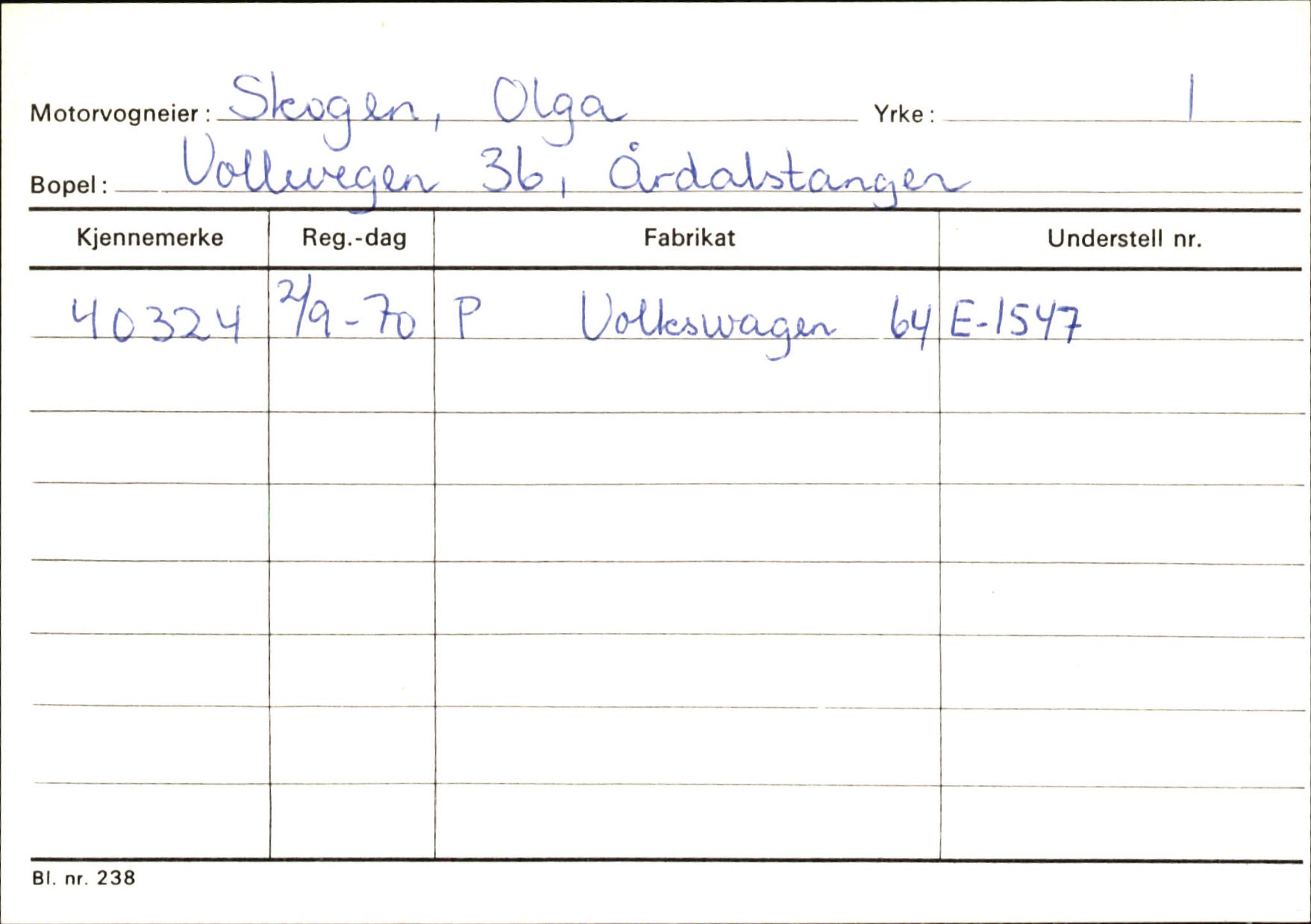 Statens vegvesen, Sogn og Fjordane vegkontor, AV/SAB-A-5301/4/F/L0146: Registerkort Årdal R-Å samt diverse kort, 1945-1975, s. 416