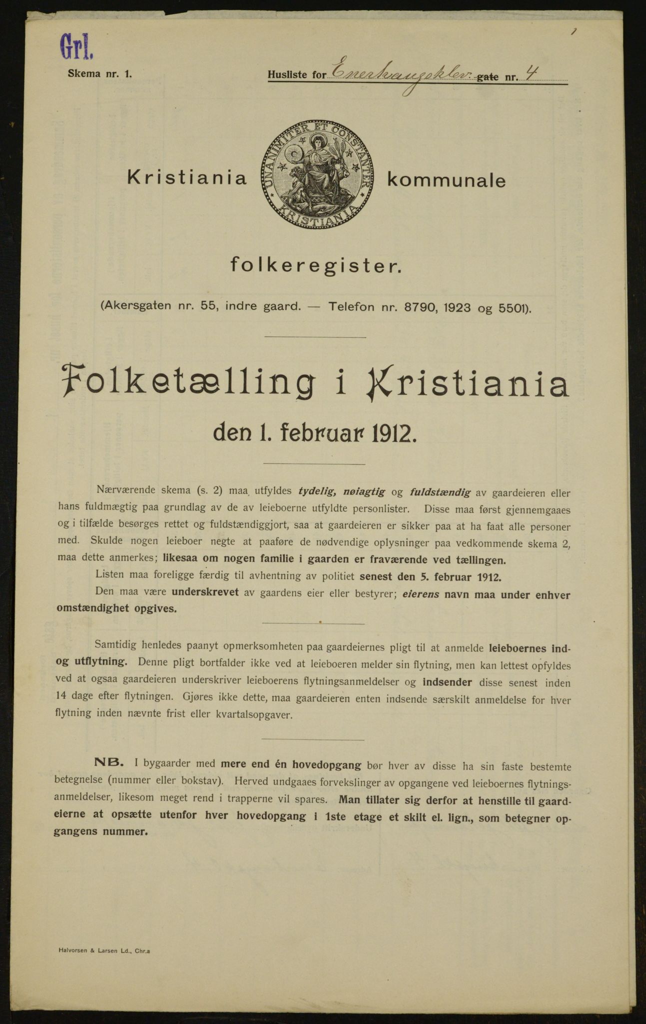 OBA, Kommunal folketelling 1.2.1912 for Kristiania, 1912, s. 21654