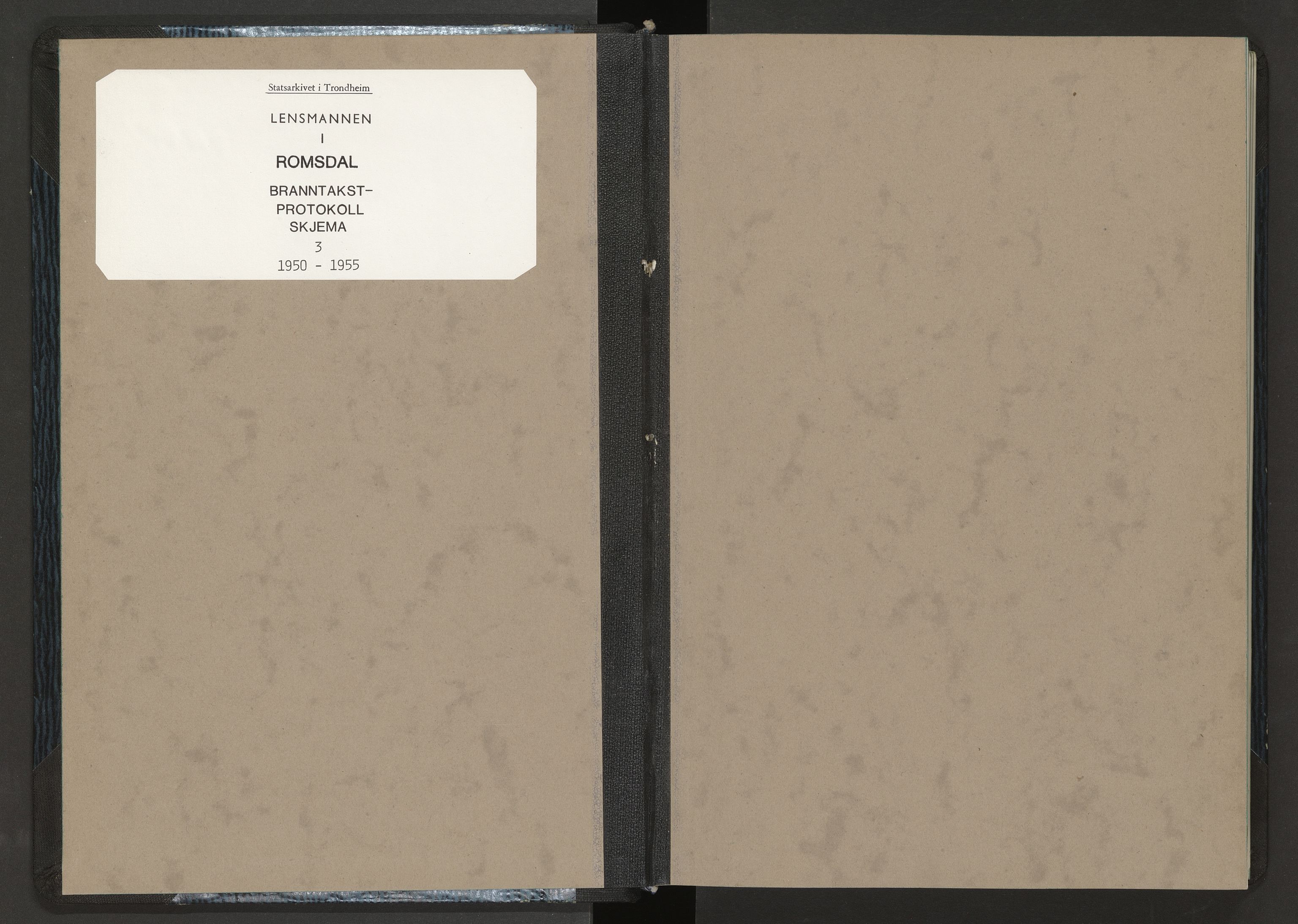 Norges Brannkasse Romsdal, AV/SAT-A-5499/Fb/L0003: Branntakstprotokoll, 1950-1955