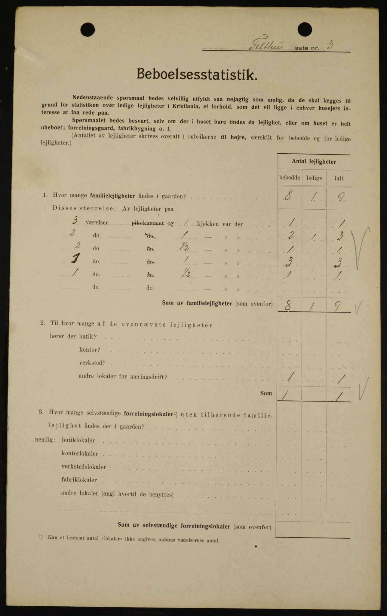 OBA, Kommunal folketelling 1.2.1909 for Kristiania kjøpstad, 1909, s. 97514