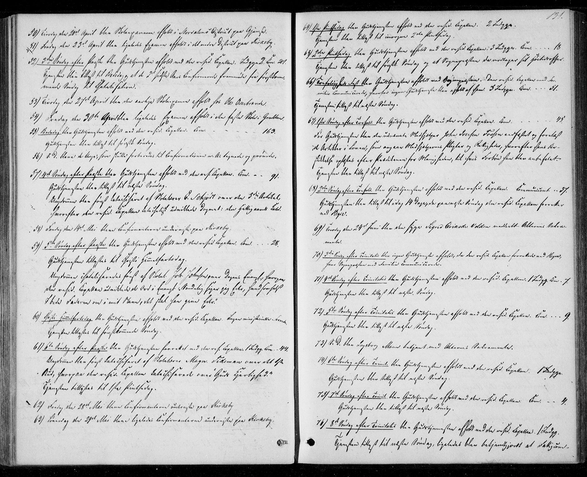 Ministerialprotokoller, klokkerbøker og fødselsregistre - Nord-Trøndelag, AV/SAT-A-1458/706/L0040: Ministerialbok nr. 706A01, 1850-1861, s. 131