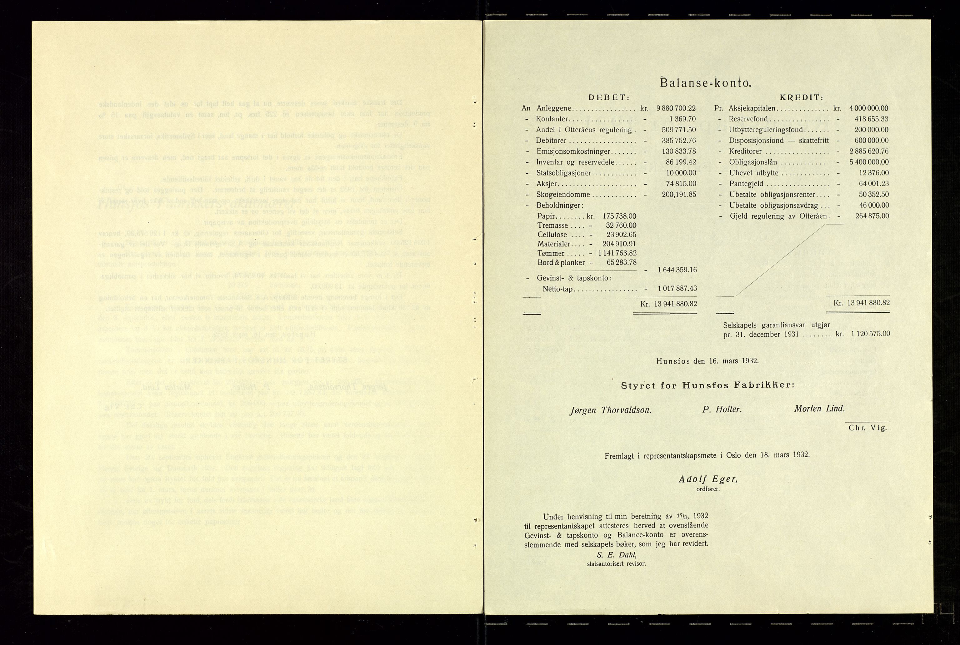 Hunsfos fabrikker, SAK/D/1440/01/L0001/0003: Vedtekter, anmeldelser og årsberetninger / Årsberetninger og regnskap, 1918-1989, s. 60