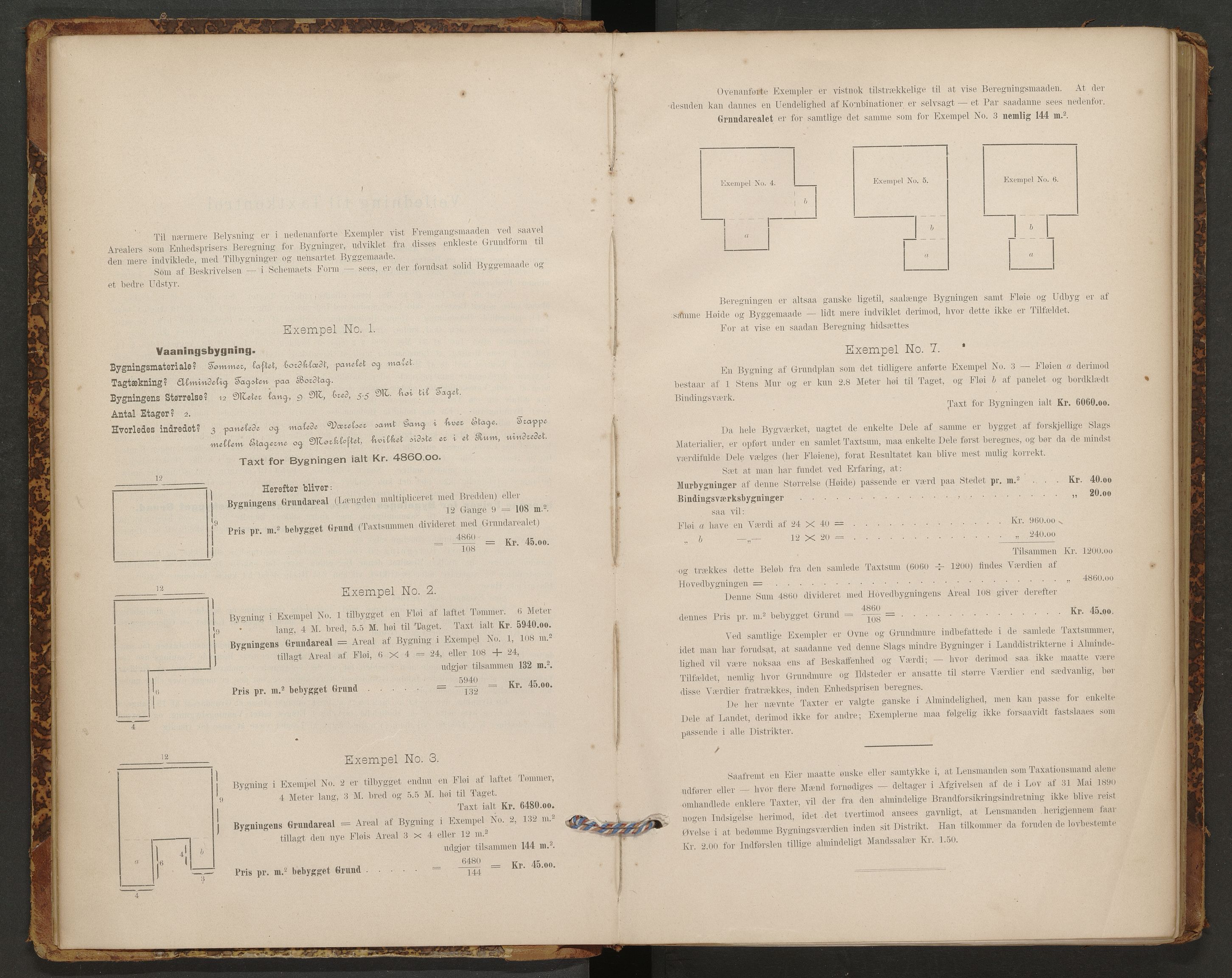 Norges Brannkasse Spangereid, AV/SAK-2241-0045/F/Fa/L0003: Branntakstprotokoll nr. 3, 1895-1907