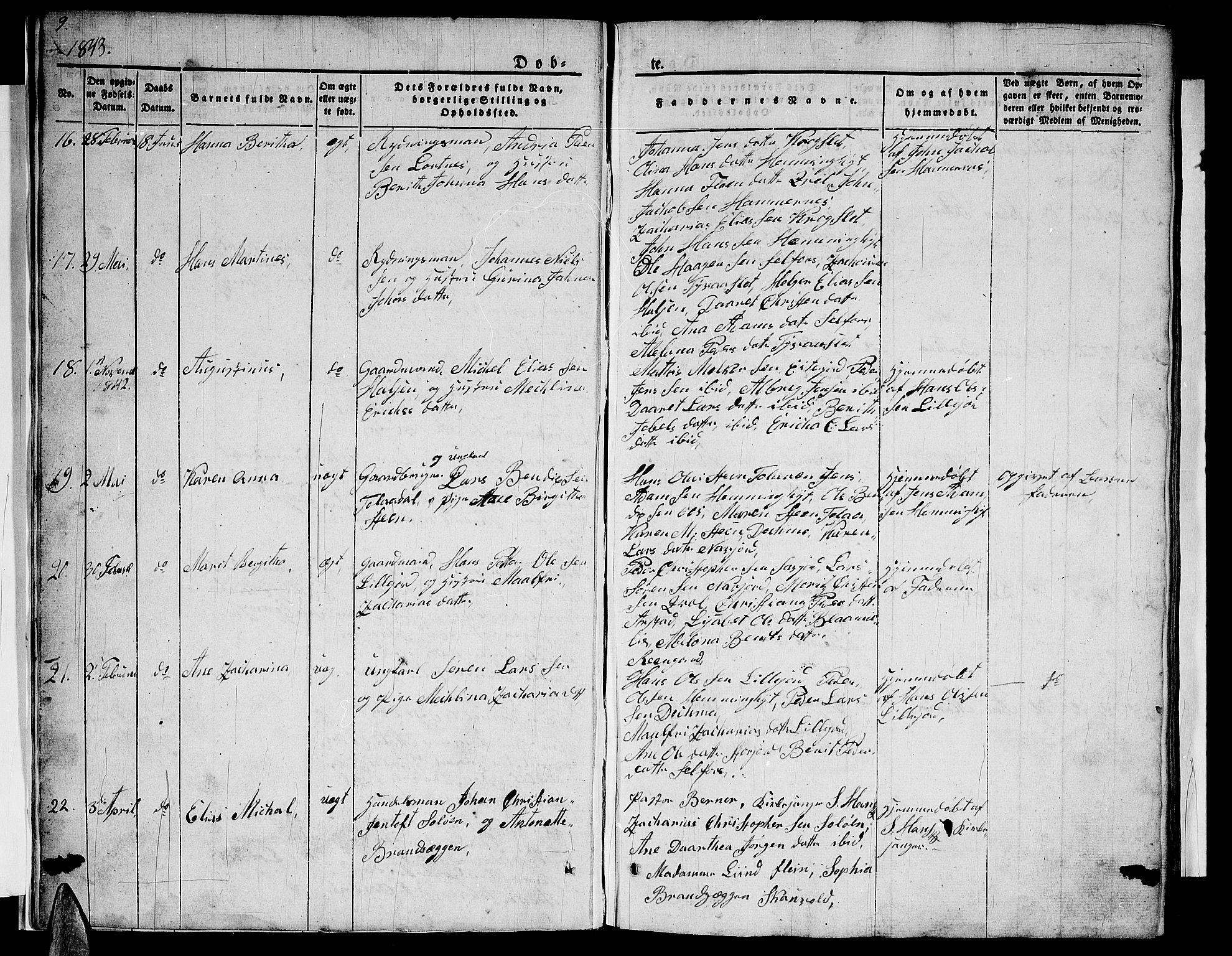 Ministerialprotokoller, klokkerbøker og fødselsregistre - Nordland, AV/SAT-A-1459/846/L0652: Klokkerbok nr. 846C02, 1841-1871, s. 9