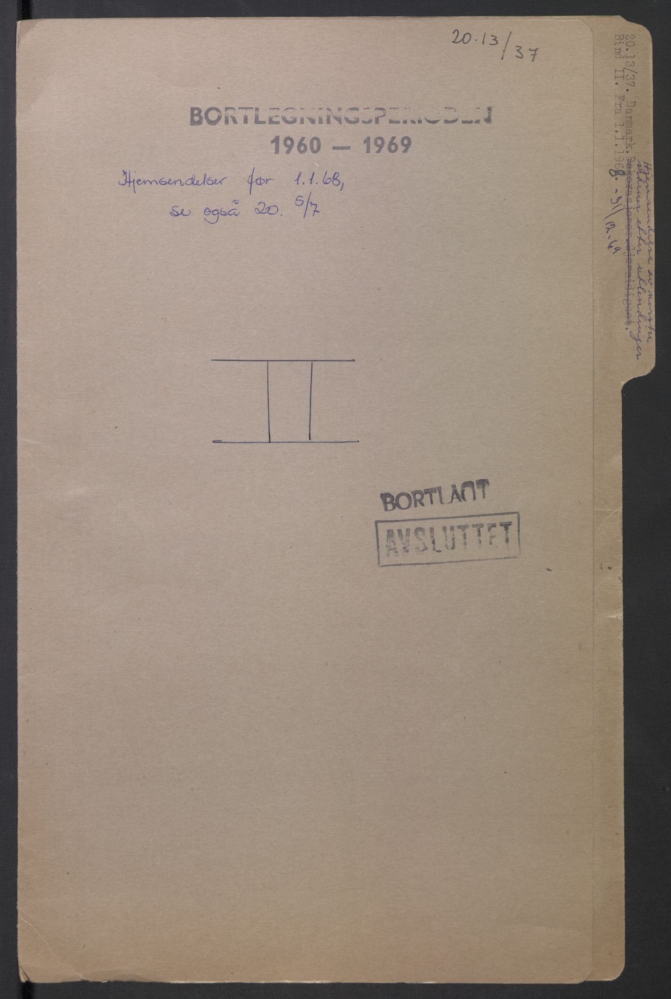 Utenriksdepartementet, hovedarkiv, AV/RA-S-6794/D/Da/Daa/L0537: Ordensvesen. Fremmede lands ordener, medaljer og hederstegn. Hjemsendelse av norske ordener etter utlendinger, 1954-1969, s. 403