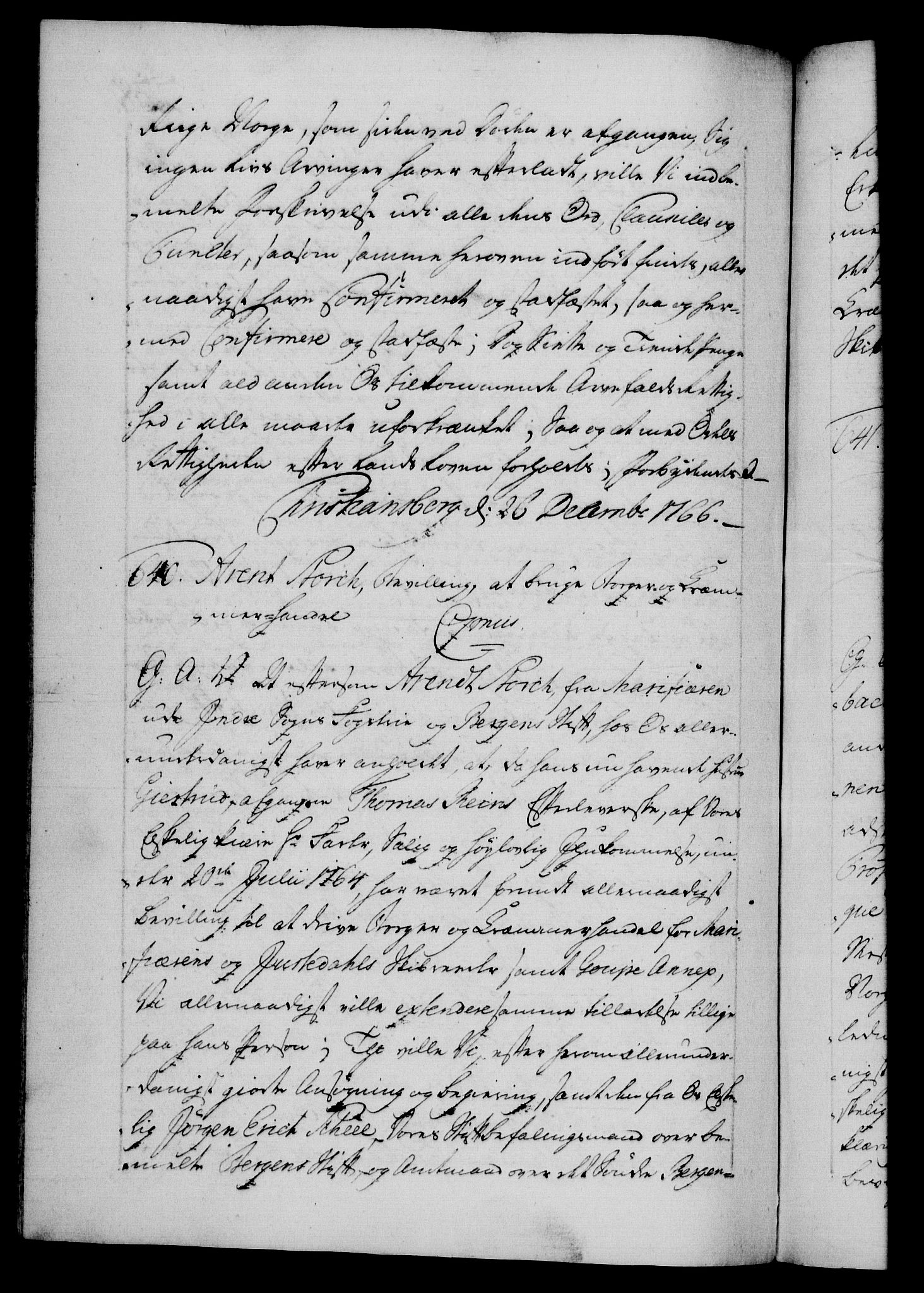Danske Kanselli 1572-1799, RA/EA-3023/F/Fc/Fca/Fcaa/L0043: Norske registre, 1766-1768, s. 238b