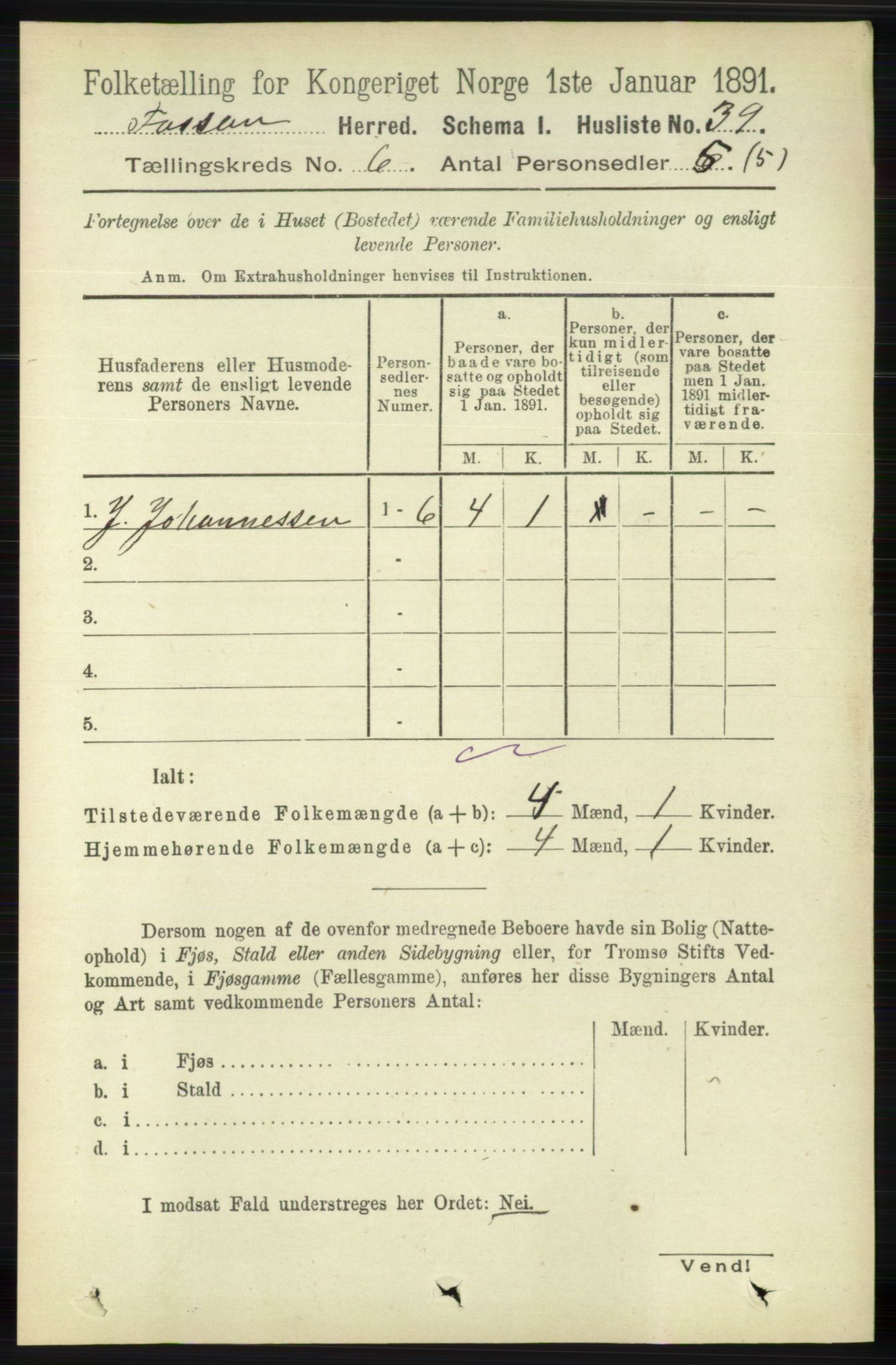 RA, Folketelling 1891 for 1129 Forsand herred, 1891, s. 938