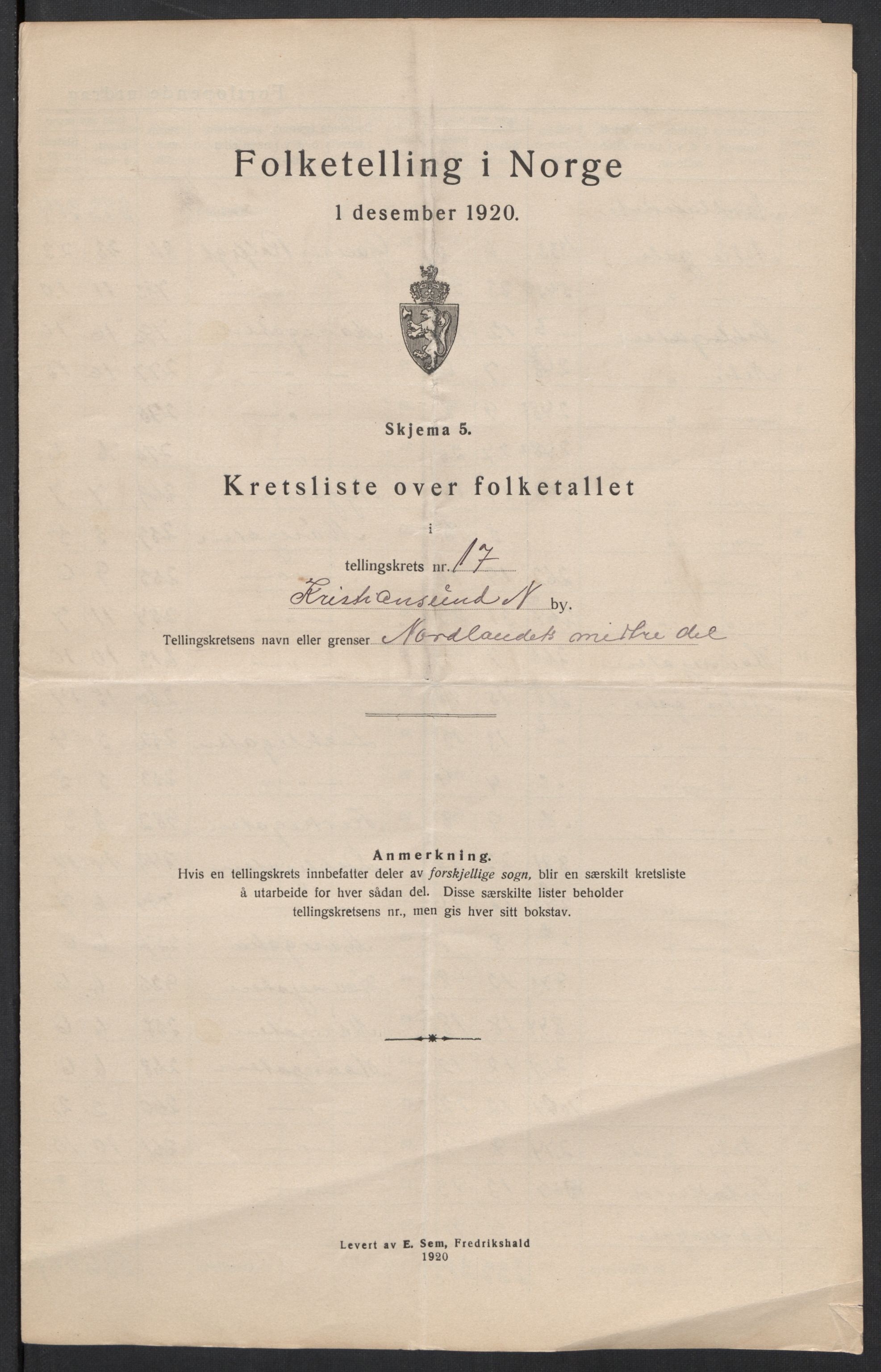 SAT, Folketelling 1920 for 1503 Kristiansund kjøpstad, 1920, s. 57