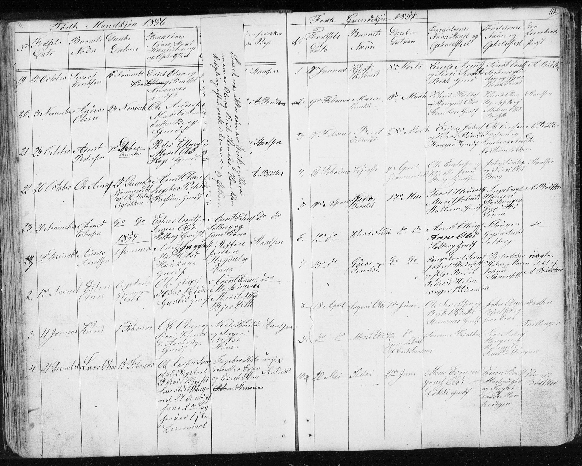 Ministerialprotokoller, klokkerbøker og fødselsregistre - Sør-Trøndelag, AV/SAT-A-1456/689/L1043: Klokkerbok nr. 689C02, 1816-1892, s. 112
