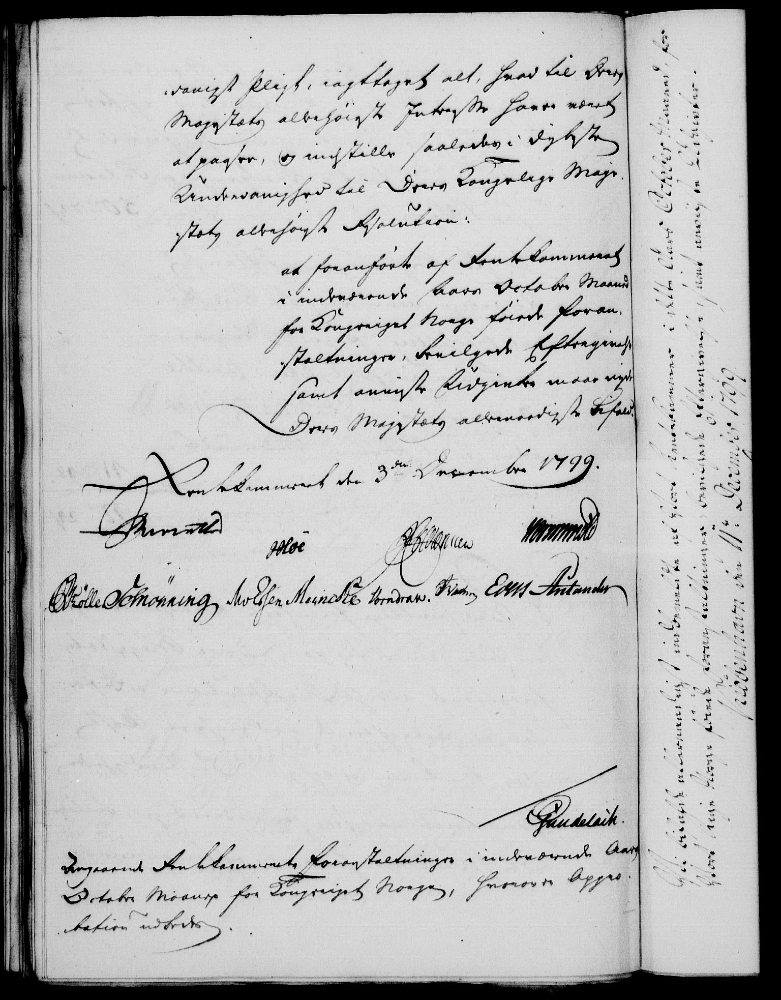 Rentekammeret, Kammerkanselliet, RA/EA-3111/G/Gf/Gfa/L0081: Norsk relasjons- og resolusjonsprotokoll (merket RK 52.81), 1799, s. 785