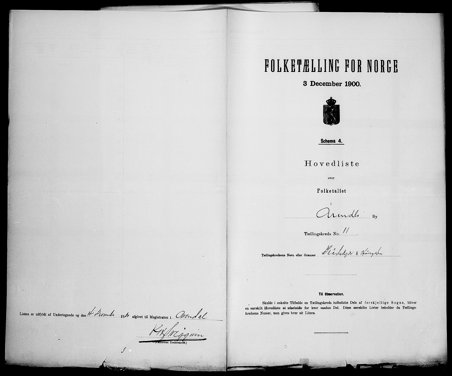 SAK, Folketelling 1900 for 0903 Arendal kjøpstad, 1900, s. 47