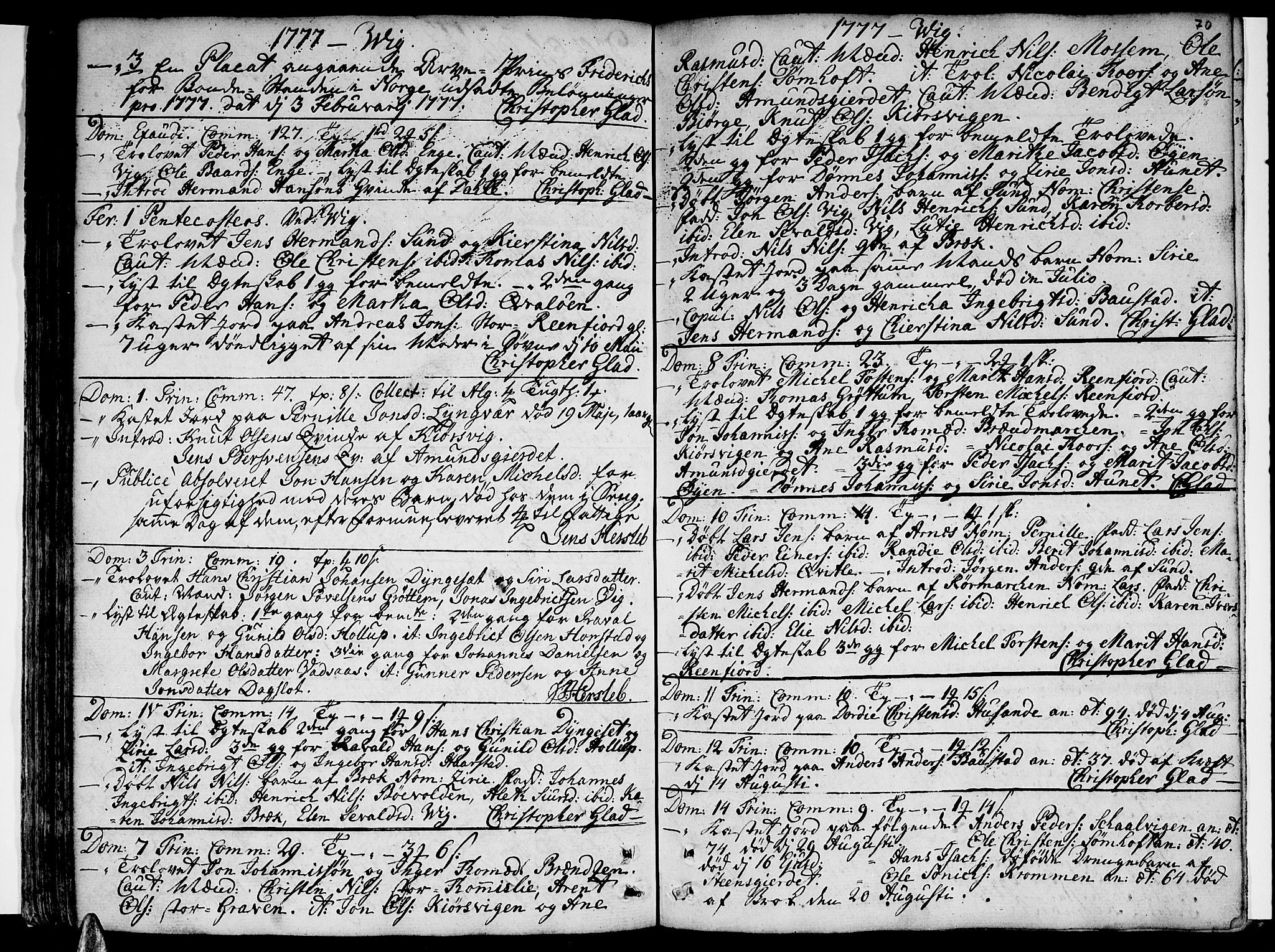 Ministerialprotokoller, klokkerbøker og fødselsregistre - Nordland, AV/SAT-A-1459/812/L0173: Ministerialbok nr. 812A02, 1752-1800, s. 70