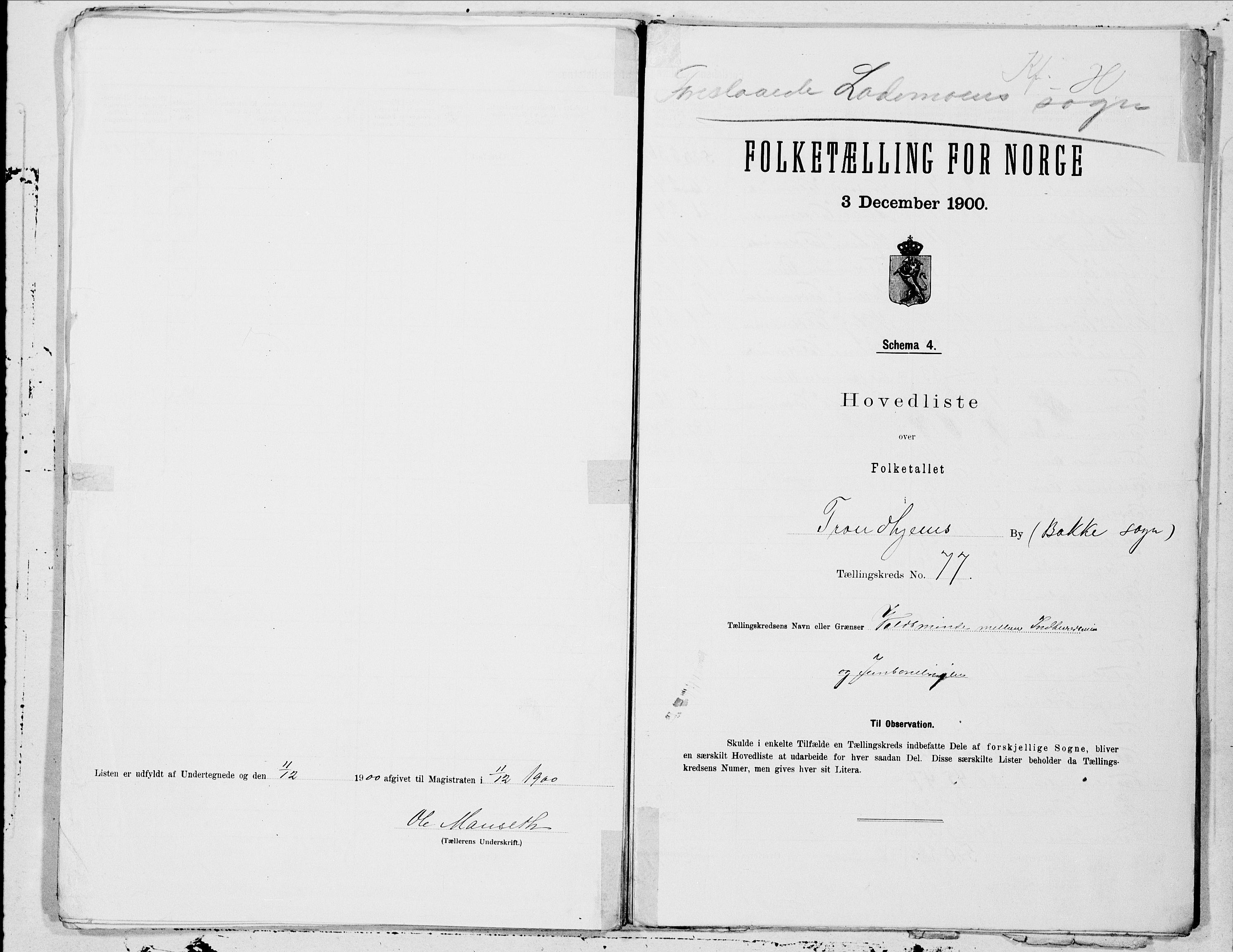 SAT, Folketelling 1900 for 1601 Trondheim kjøpstad, 1900, s. 153