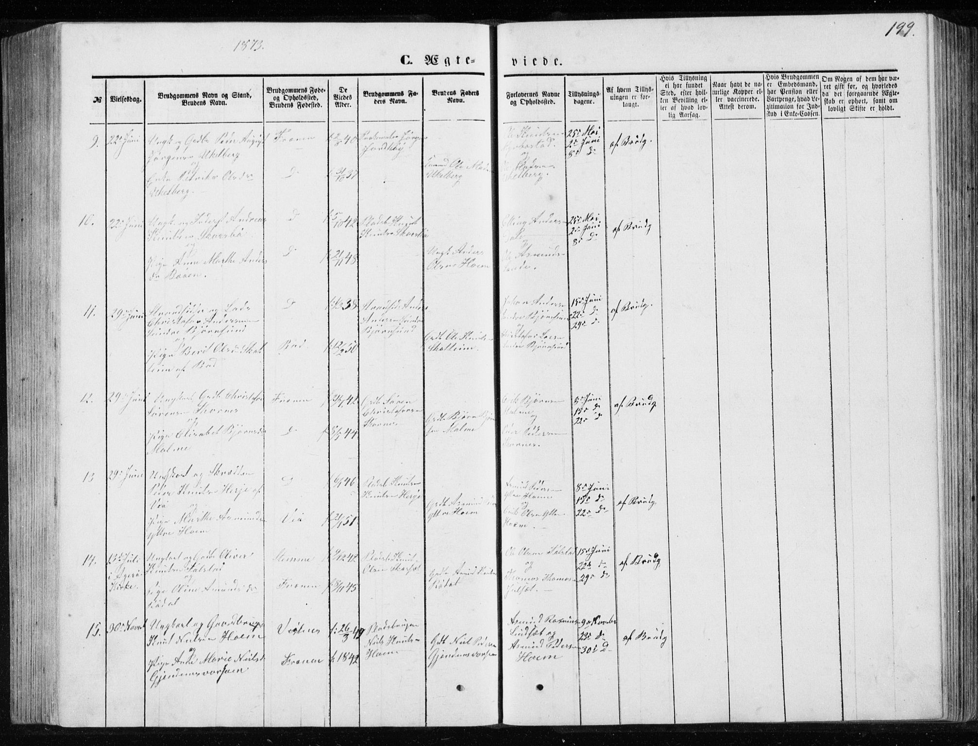 Ministerialprotokoller, klokkerbøker og fødselsregistre - Møre og Romsdal, SAT/A-1454/565/L0754: Klokkerbok nr. 565C03, 1870-1896, s. 199