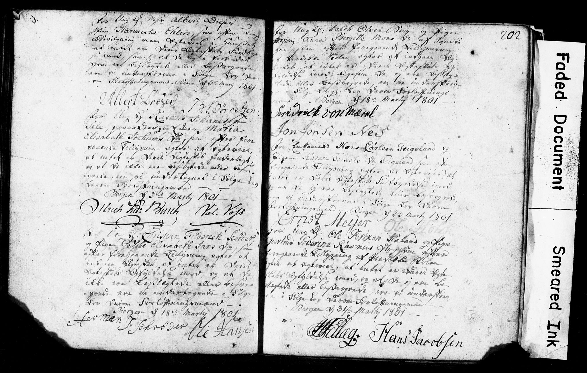 Korskirken sokneprestembete, SAB/A-76101: Forlovererklæringer nr. II.5.1, 1776-1816, s. 202