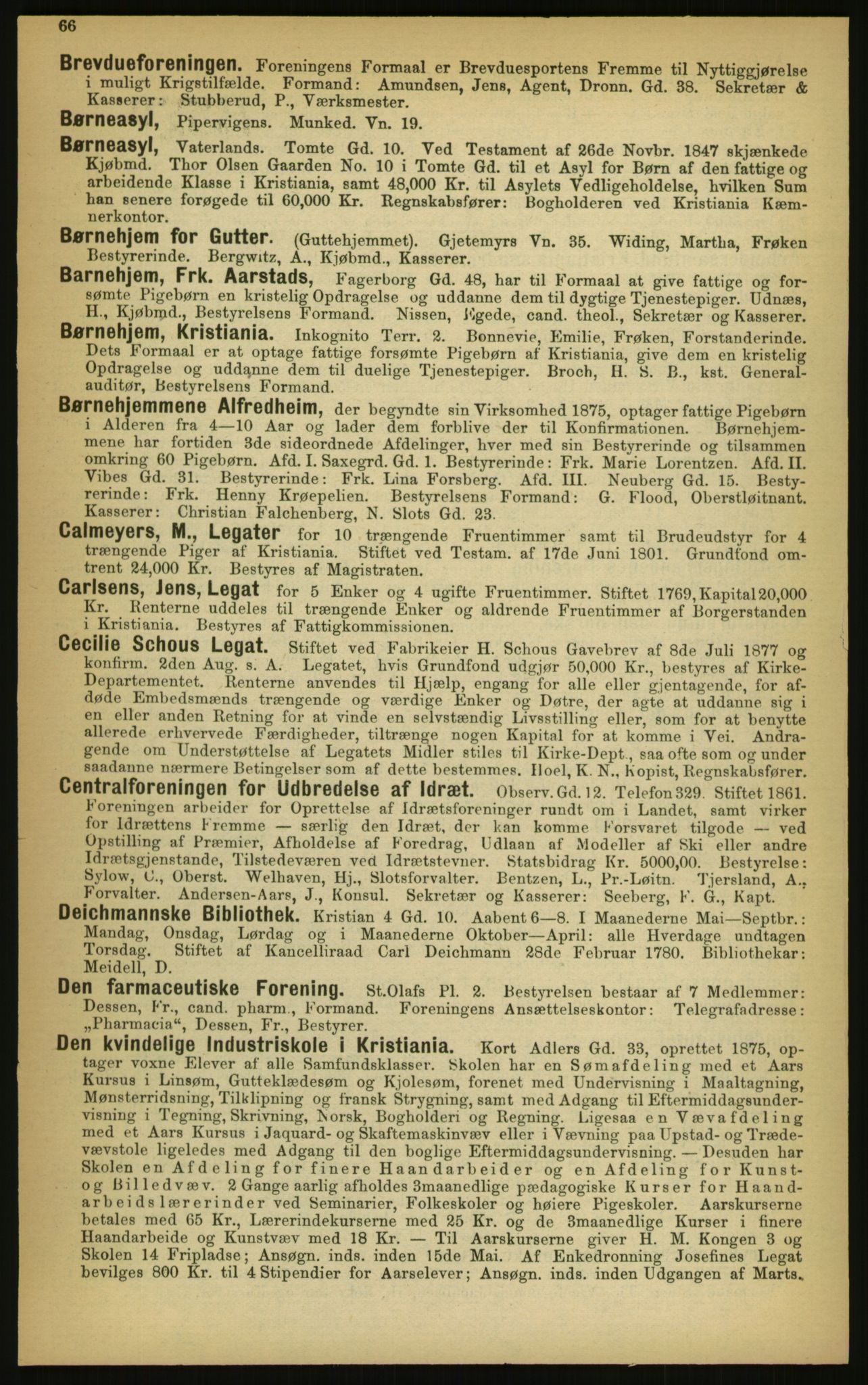 Kristiania/Oslo adressebok, PUBL/-, 1897, s. 66