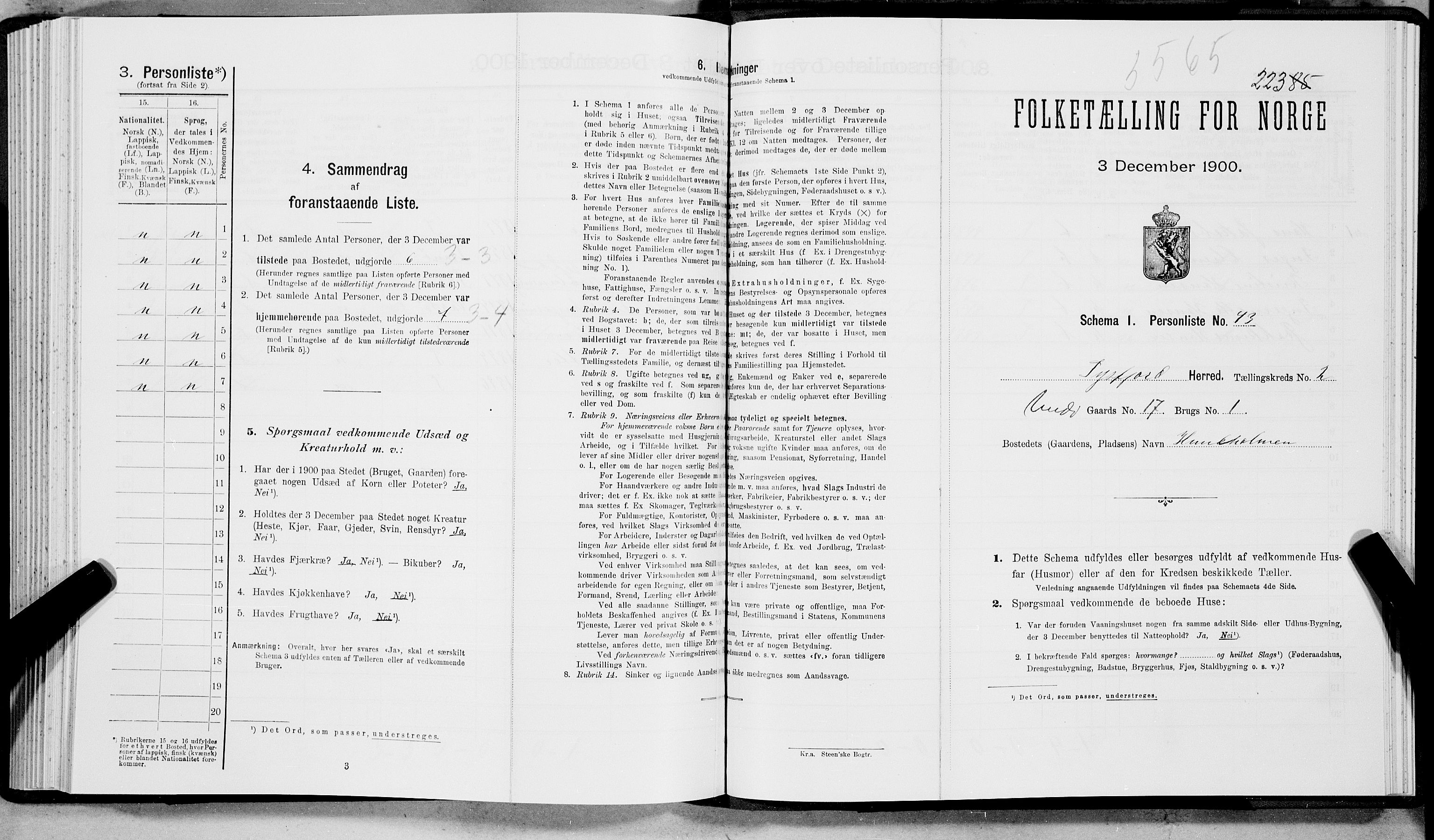 SAT, Folketelling 1900 for 1850 Tysfjord herred, 1900, s. 236