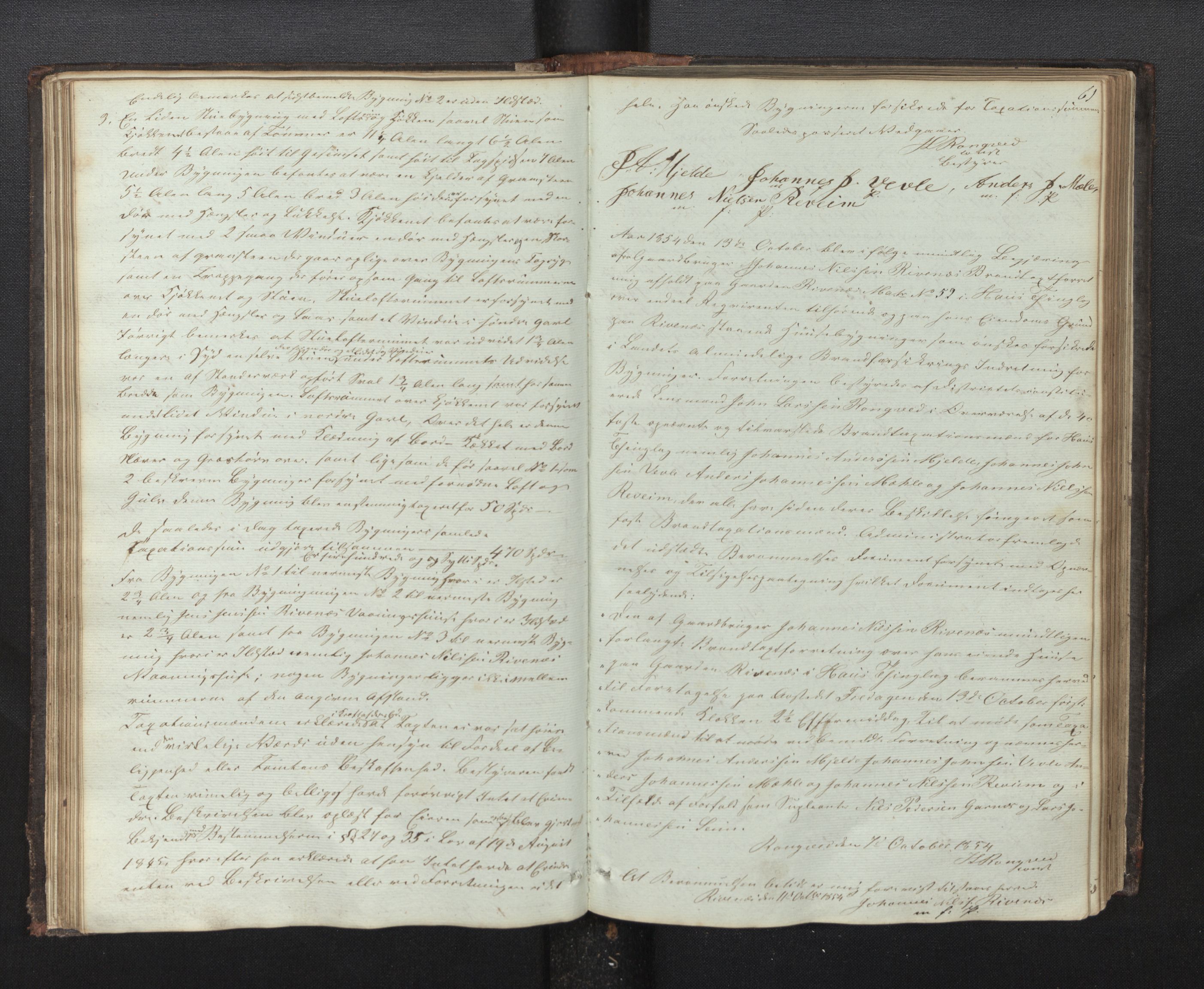 Lensmannen i Haus, AV/SAB-A-32701/0012/L0001: Branntakstprotokoll, 1846-1867, s. 60b-61a