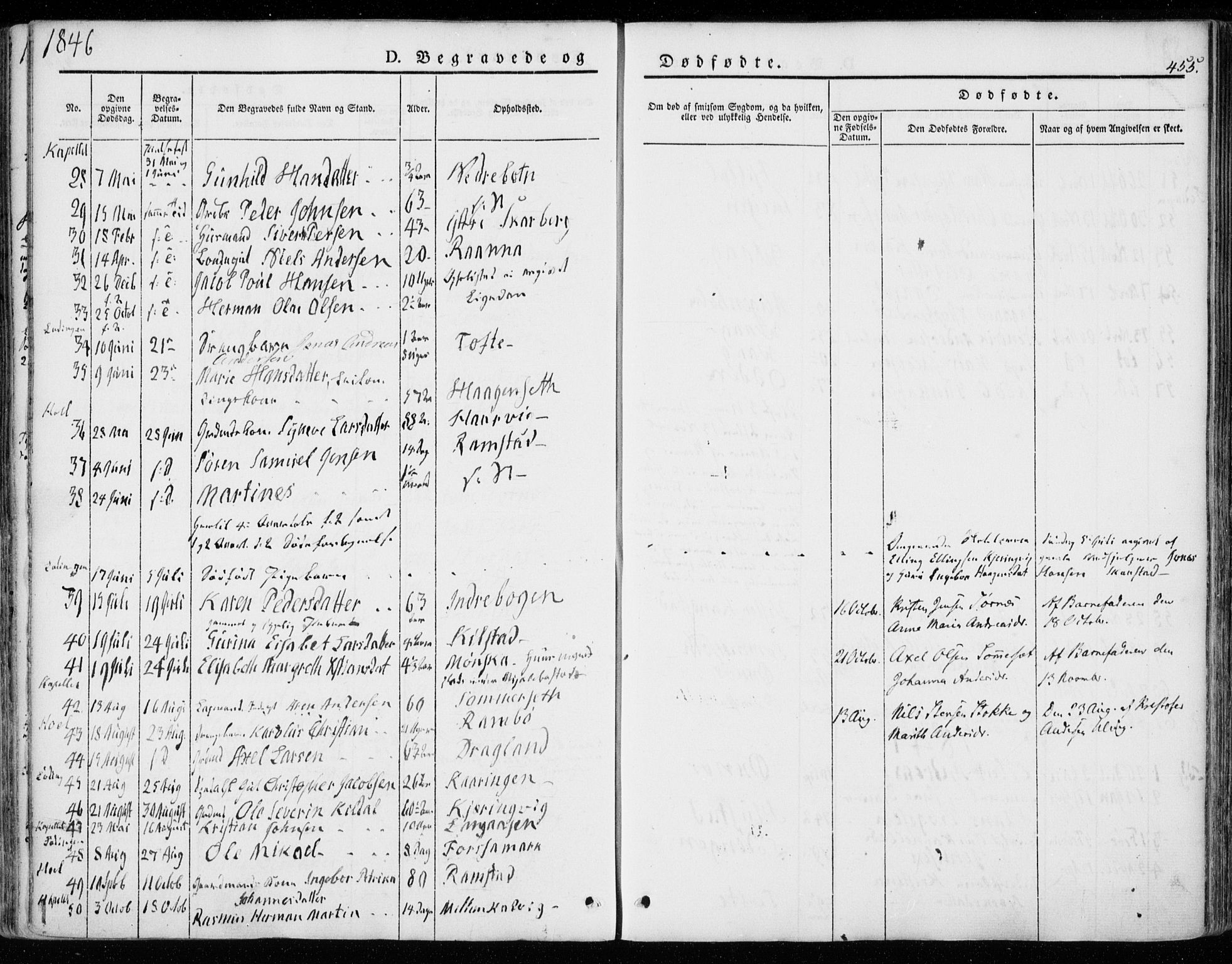 Ministerialprotokoller, klokkerbøker og fødselsregistre - Nordland, SAT/A-1459/872/L1033: Ministerialbok nr. 872A08, 1840-1863, s. 455