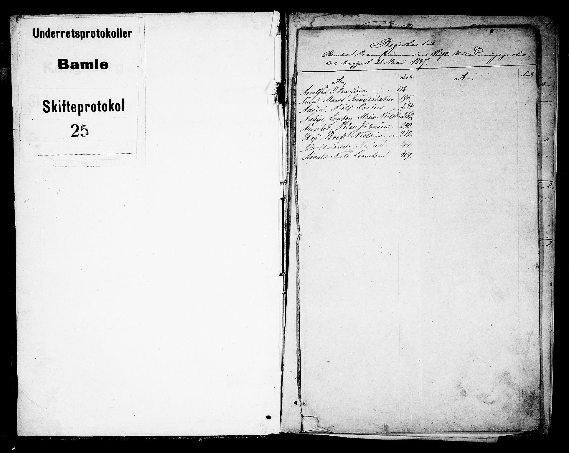 Bamble sorenskriveri, SAKO/A-214/H/Hb/Hbd/L0003: Skifteutlodningsprotokoll, 1847-1850