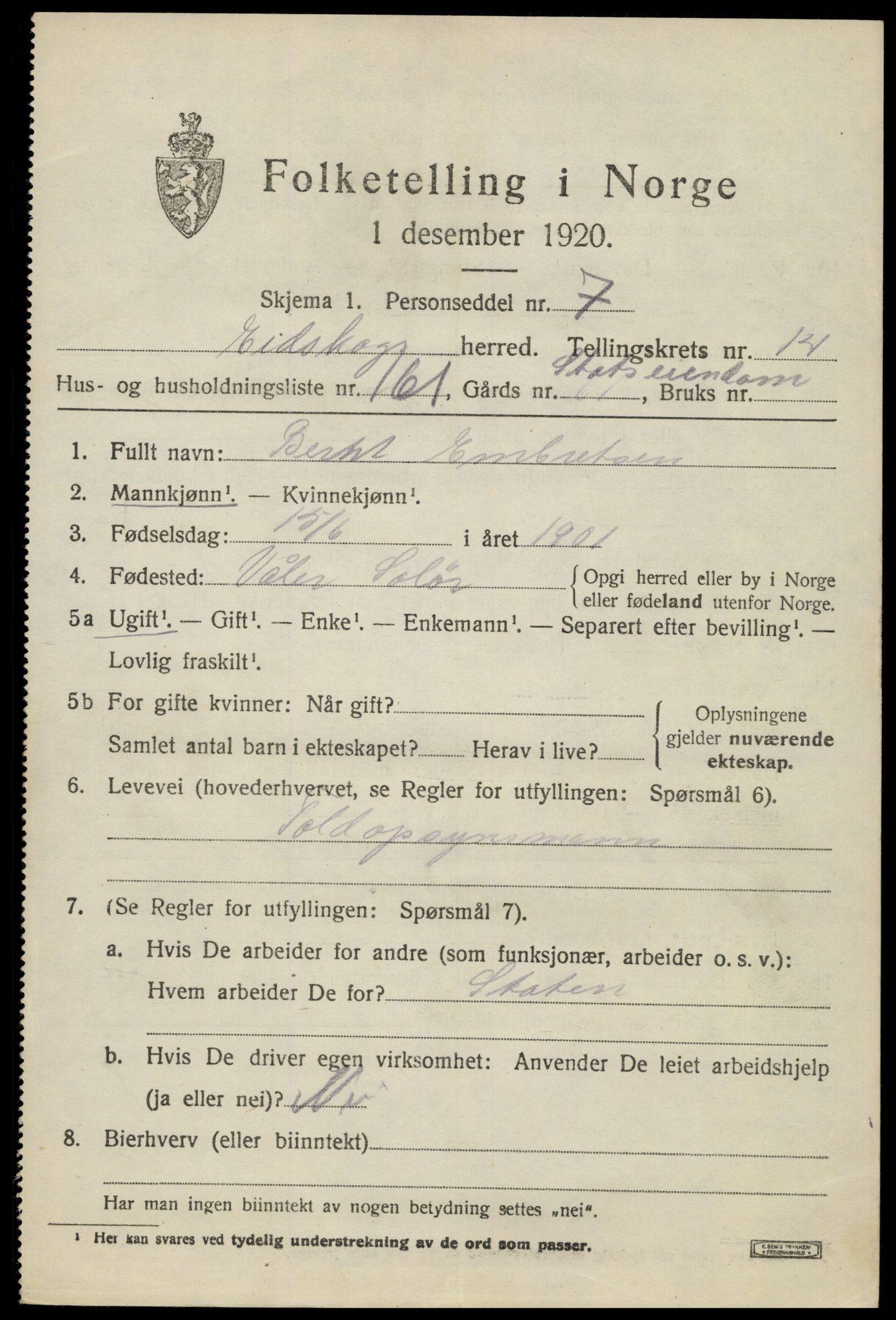 SAH, Folketelling 1920 for 0420 Eidskog herred, 1920, s. 15025