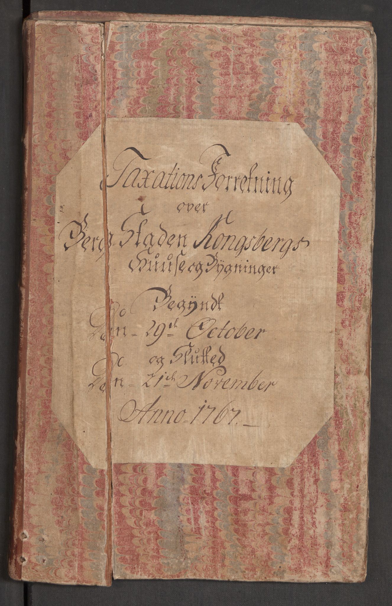 Kommersekollegiet, Brannforsikringskontoret 1767-1814, RA/EA-5458/F/Fa/L0029/0001: Kongsberg / Branntakstprotokoll, 1767