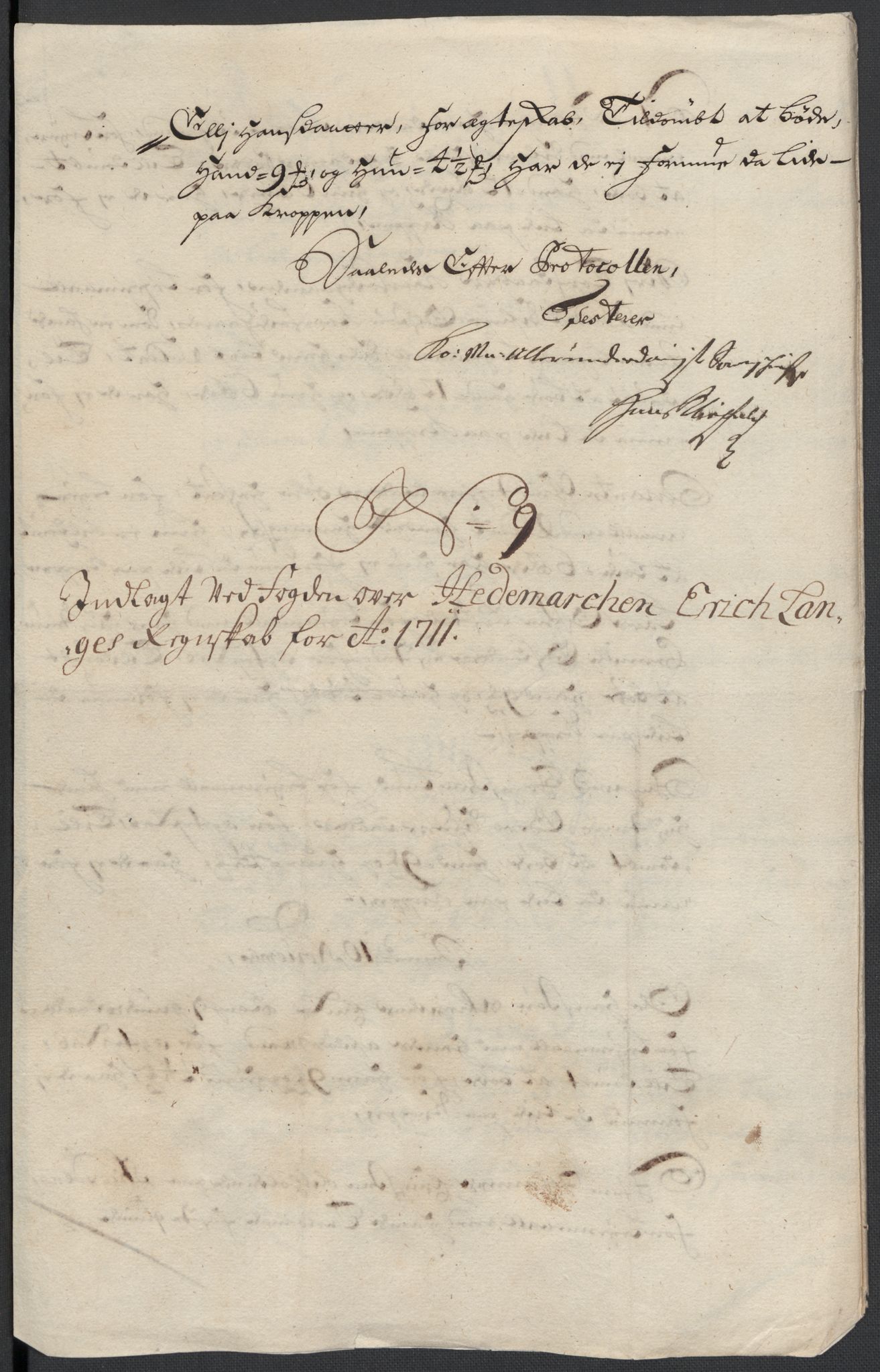 Rentekammeret inntil 1814, Reviderte regnskaper, Fogderegnskap, RA/EA-4092/R16/L1047: Fogderegnskap Hedmark, 1711, s. 392