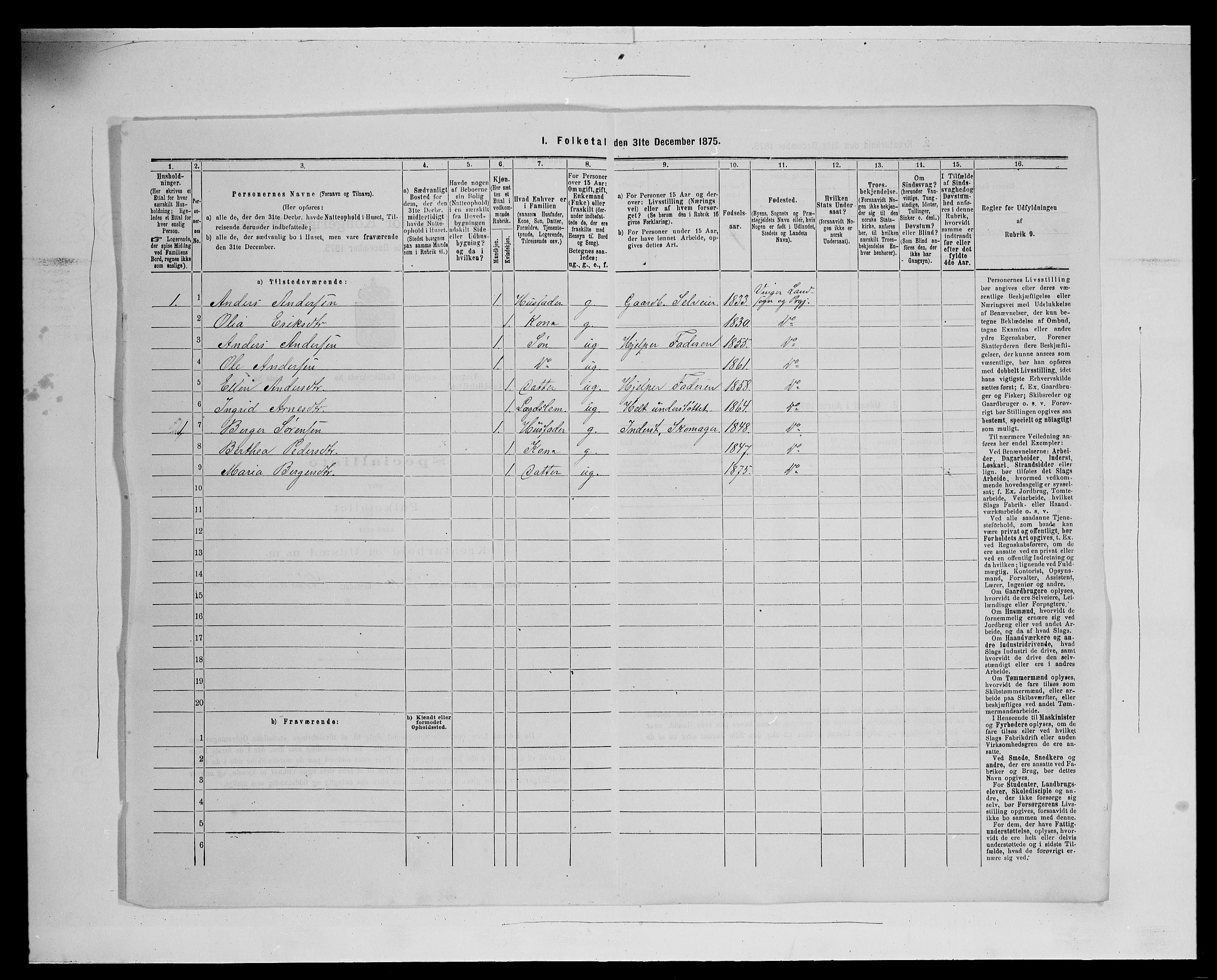 SAH, Folketelling 1875 for 0421L Vinger prestegjeld, Vinger sokn og Austmarka sokn, 1875, s. 944