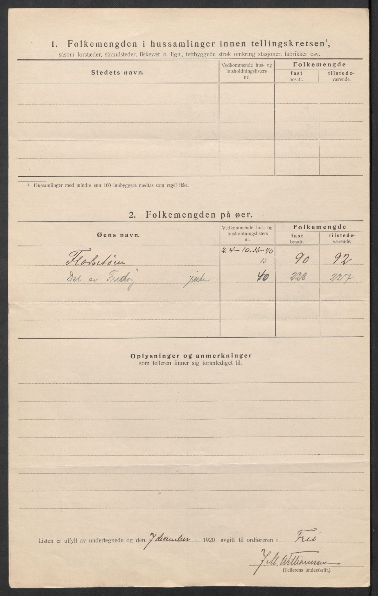 SAT, Folketelling 1920 for 1556 Frei herred, 1920, s. 11