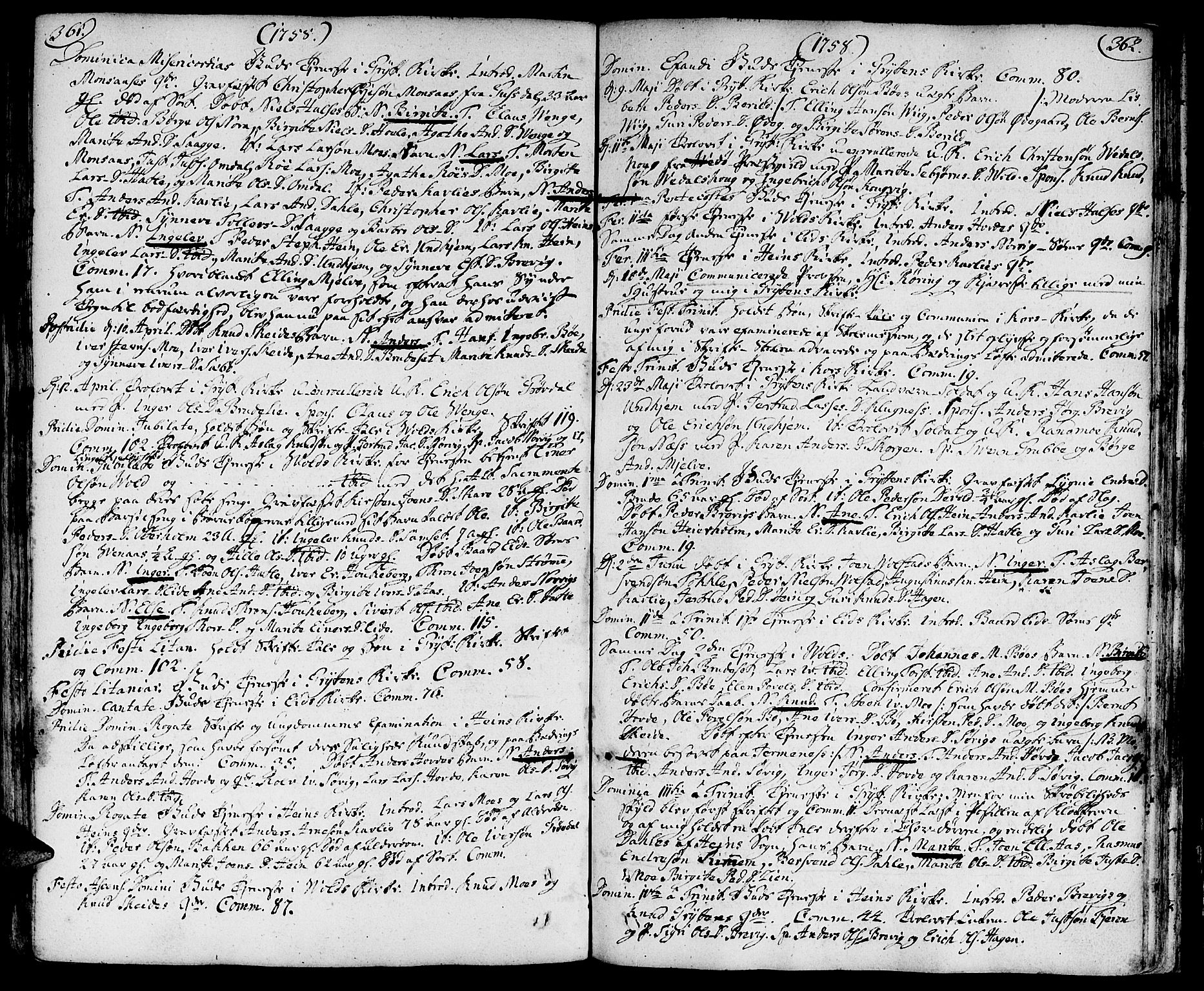 Ministerialprotokoller, klokkerbøker og fødselsregistre - Møre og Romsdal, AV/SAT-A-1454/544/L0568: Ministerialbok nr. 544A01, 1725-1763, s. 361-362