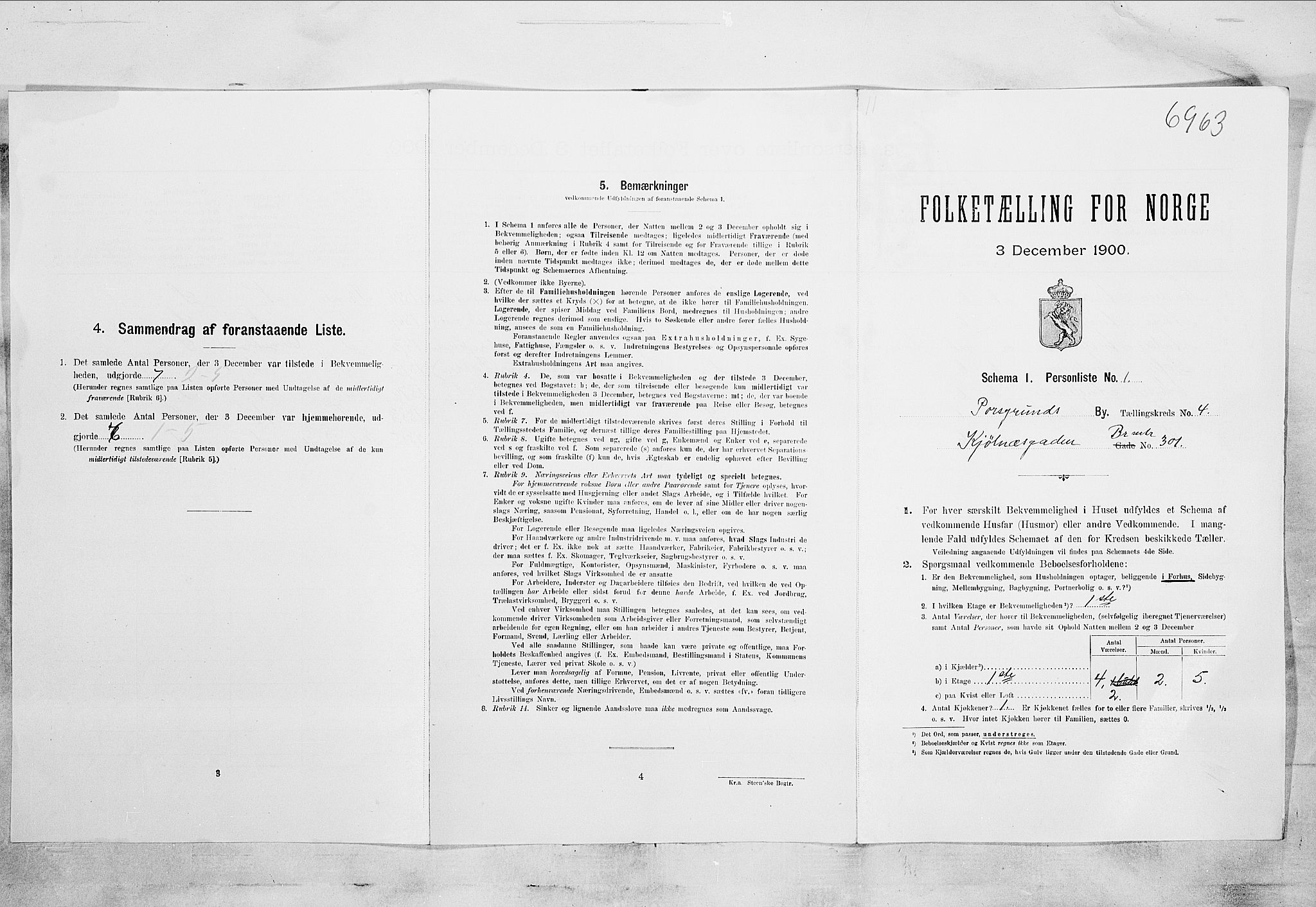 SAKO, Folketelling 1900 for 0805 Porsgrunn kjøpstad, 1900, s. 591