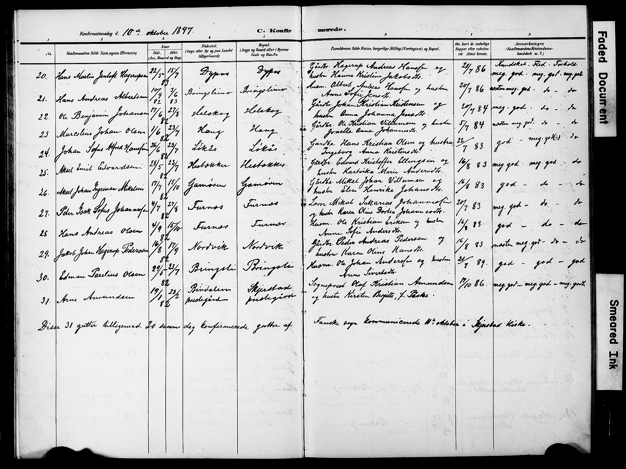 Ministerialprotokoller, klokkerbøker og fødselsregistre - Nordland, AV/SAT-A-1459/852/L0755: Klokkerbok nr. 852C06, 1895-1902