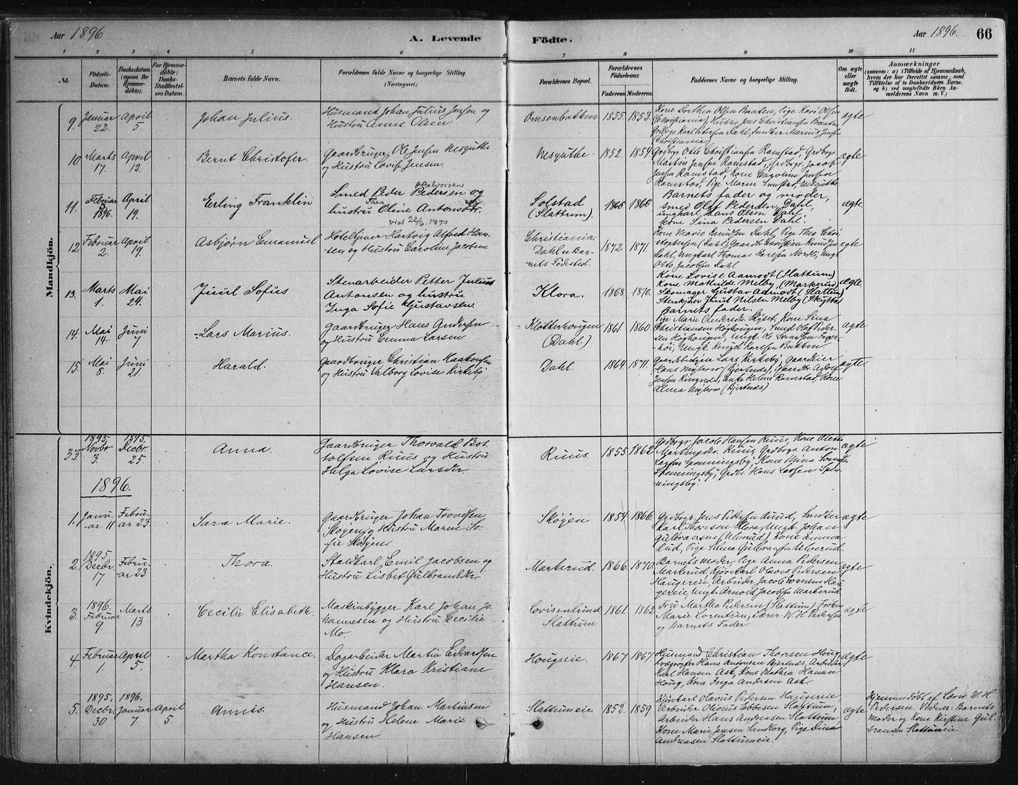 Nittedal prestekontor Kirkebøker, AV/SAO-A-10365a/F/Fa/L0007: Ministerialbok nr. I 7, 1879-1901, s. 66