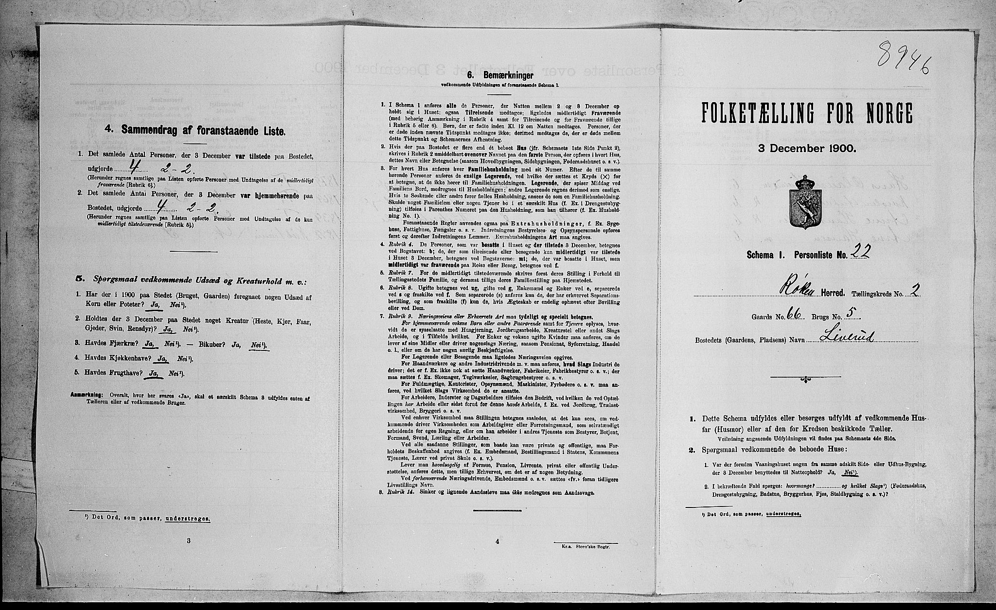 RA, Folketelling 1900 for 0627 Røyken herred, 1900, s. 210
