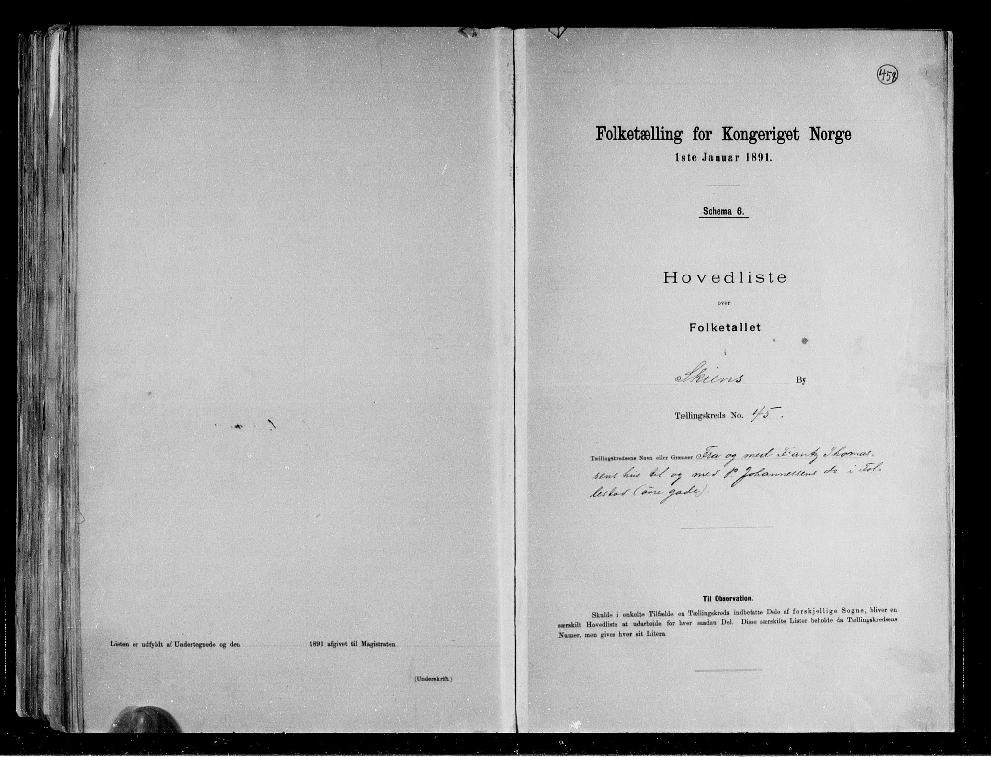 RA, Folketelling 1891 for 0806 Skien kjøpstad, 1891, s. 97
