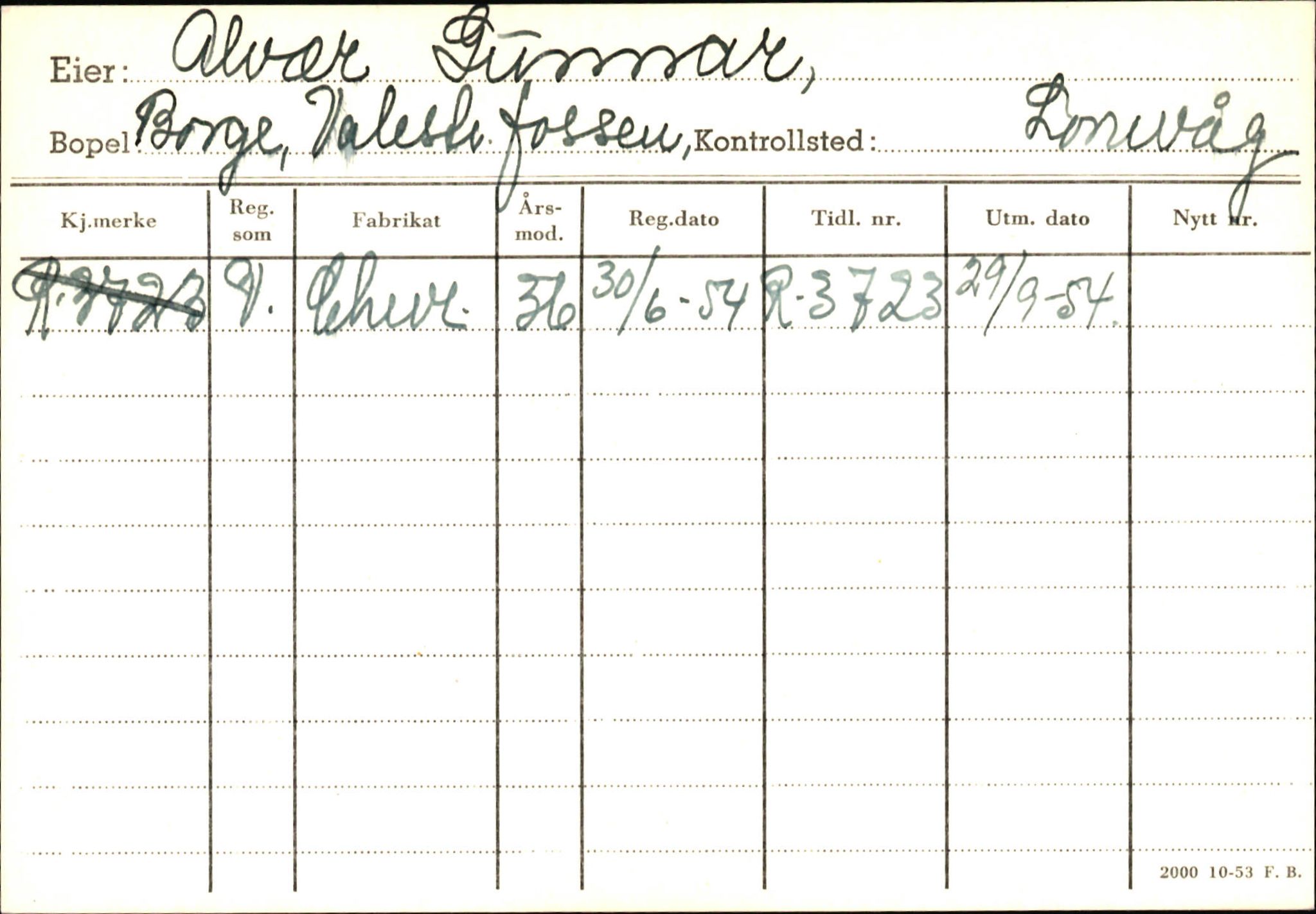 Statens vegvesen, Hordaland vegkontor, AV/SAB-A-5201/2/Ha/L0001: R-eierkort A, 1920-1971, s. 631