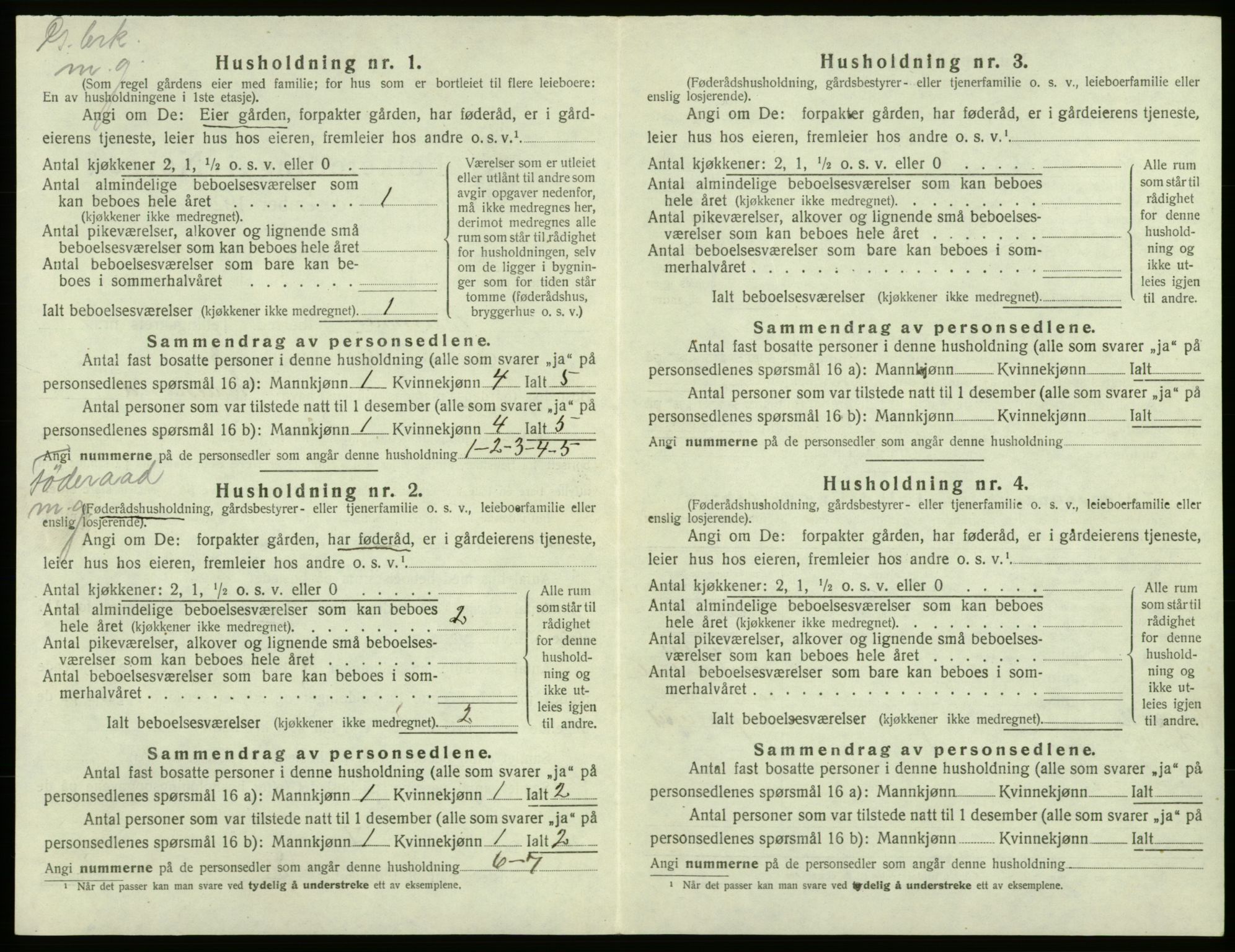 SAB, Folketelling 1920 for 1220 Bremnes herred, 1920, s. 786
