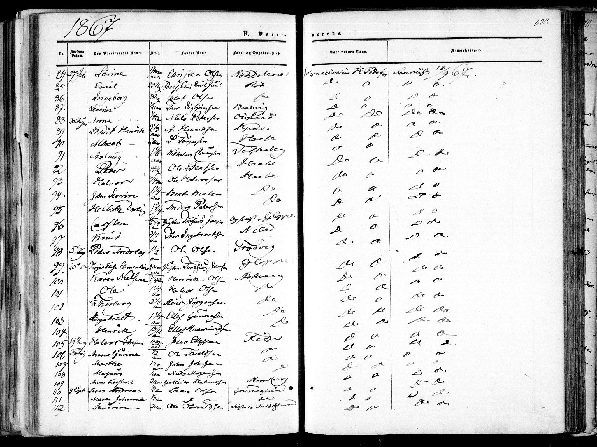 Søndeled sokneprestkontor, SAK/1111-0038/F/Fa/L0003: Ministerialbok nr. A 3, 1861-1879, s. 630