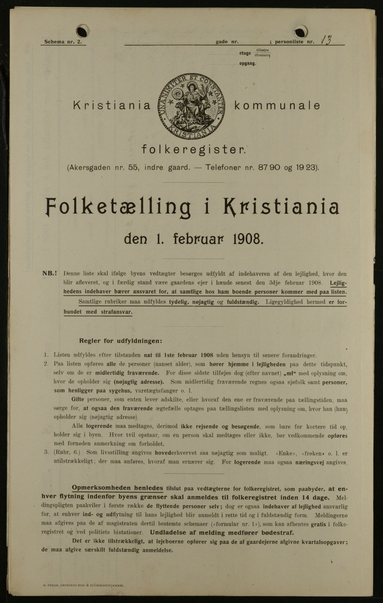 OBA, Kommunal folketelling 1.2.1908 for Kristiania kjøpstad, 1908, s. 17940