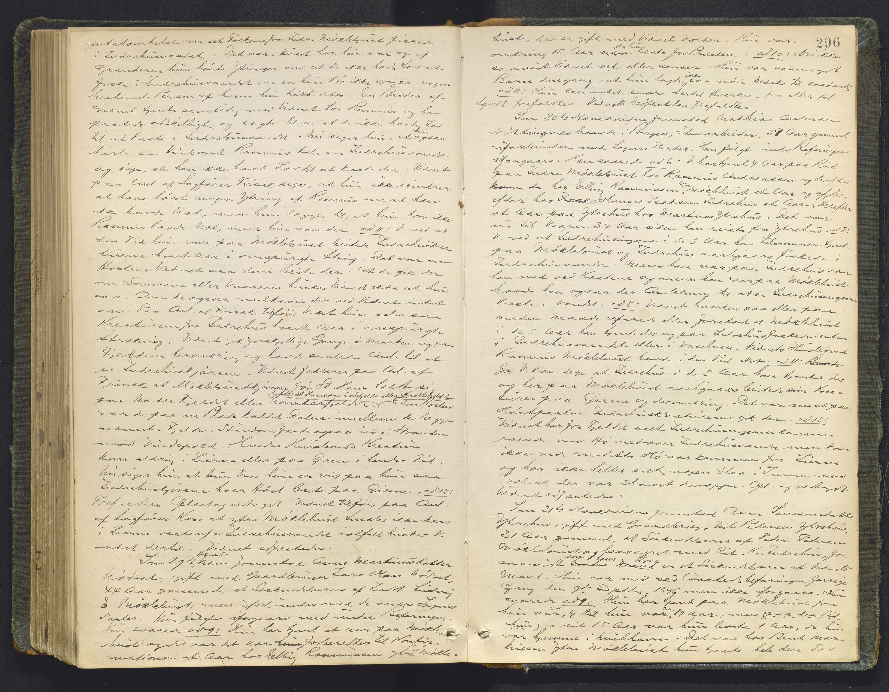 Sunnfjord tingrett, AV/SAB-A-3201/1/F/Fb/Fba/L0053: Ekstrarettsprotokoll, 1888-1897, s. 295b-296a