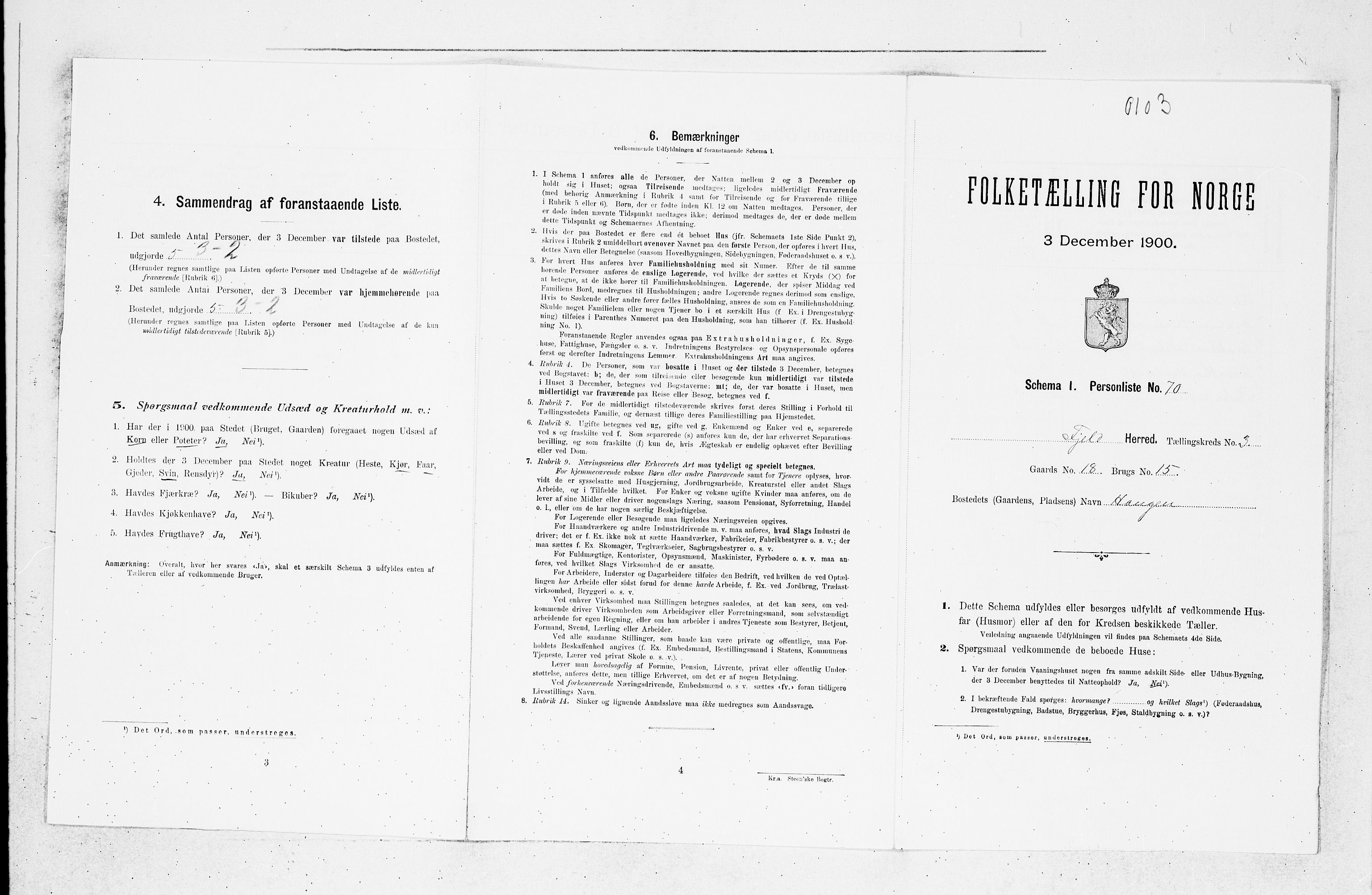 SAB, Folketelling 1900 for 1246 Fjell herred, 1900, s. 427