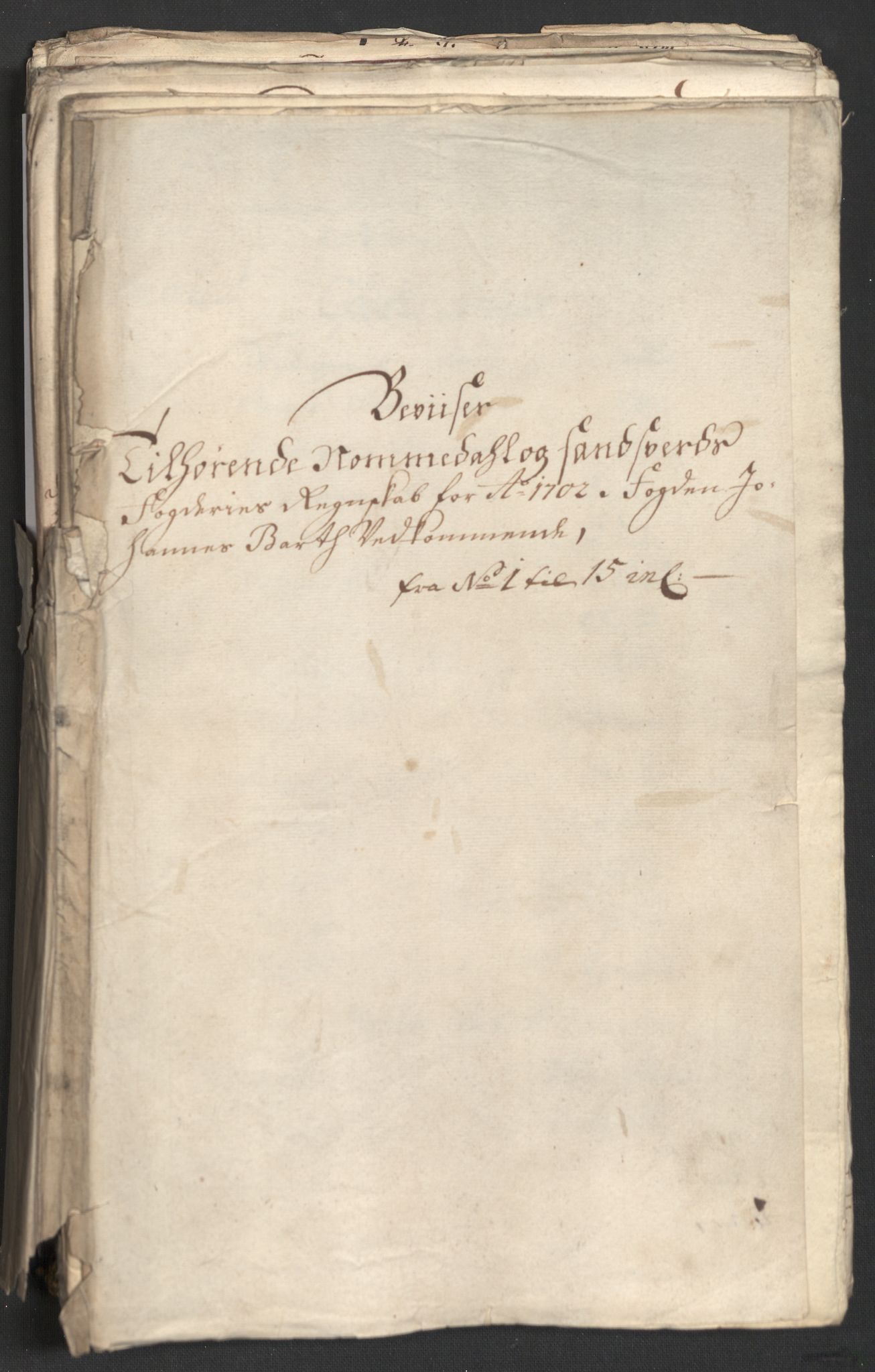 Rentekammeret inntil 1814, Reviderte regnskaper, Fogderegnskap, AV/RA-EA-4092/R24/L1580: Fogderegnskap Numedal og Sandsvær, 1702, s. 12
