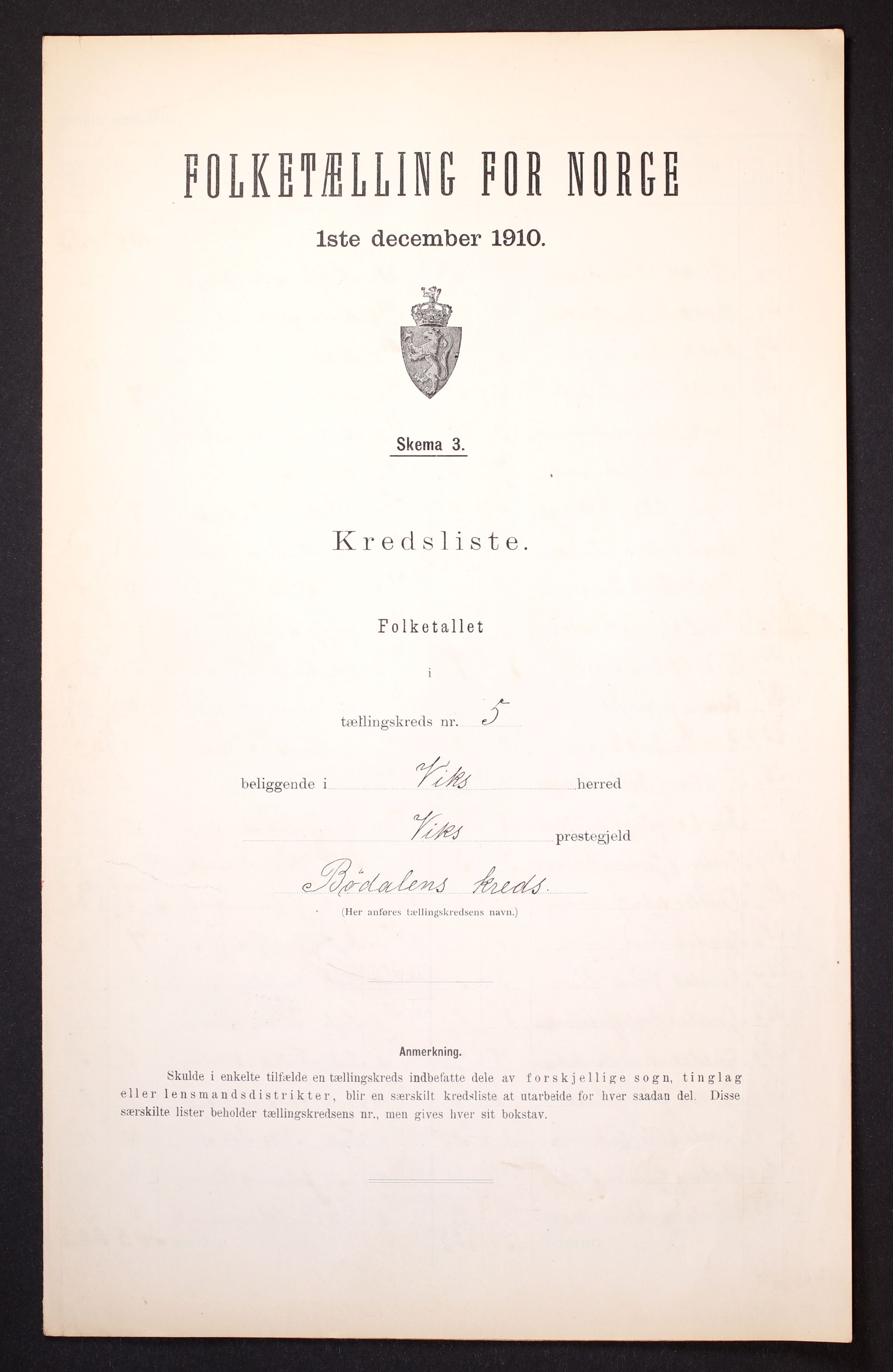 RA, Folketelling 1910 for 1417 Vik herred, 1910, s. 16