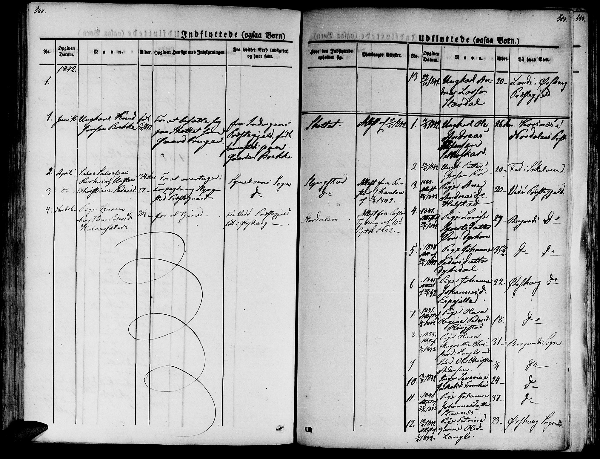 Ministerialprotokoller, klokkerbøker og fødselsregistre - Møre og Romsdal, AV/SAT-A-1454/520/L0274: Ministerialbok nr. 520A04, 1827-1864, s. 522-523